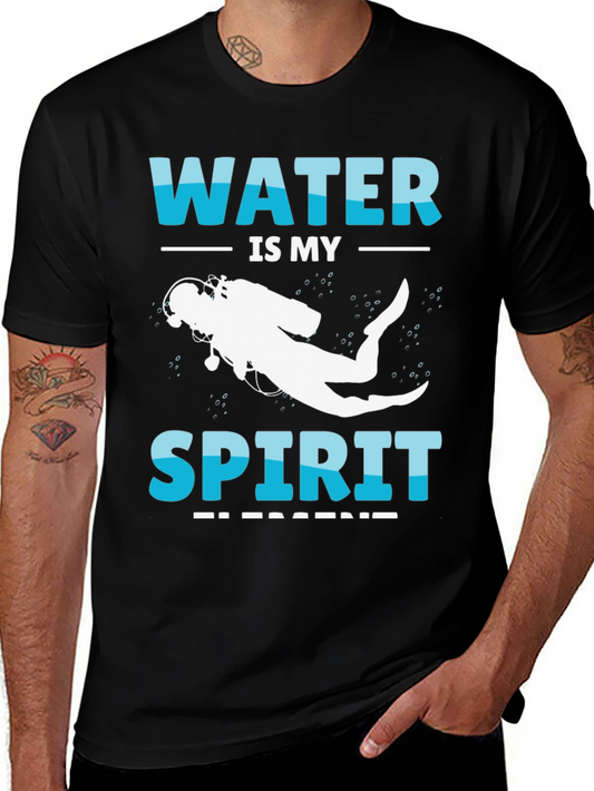 Water is My Spirit Scuba Diving T-Shirt