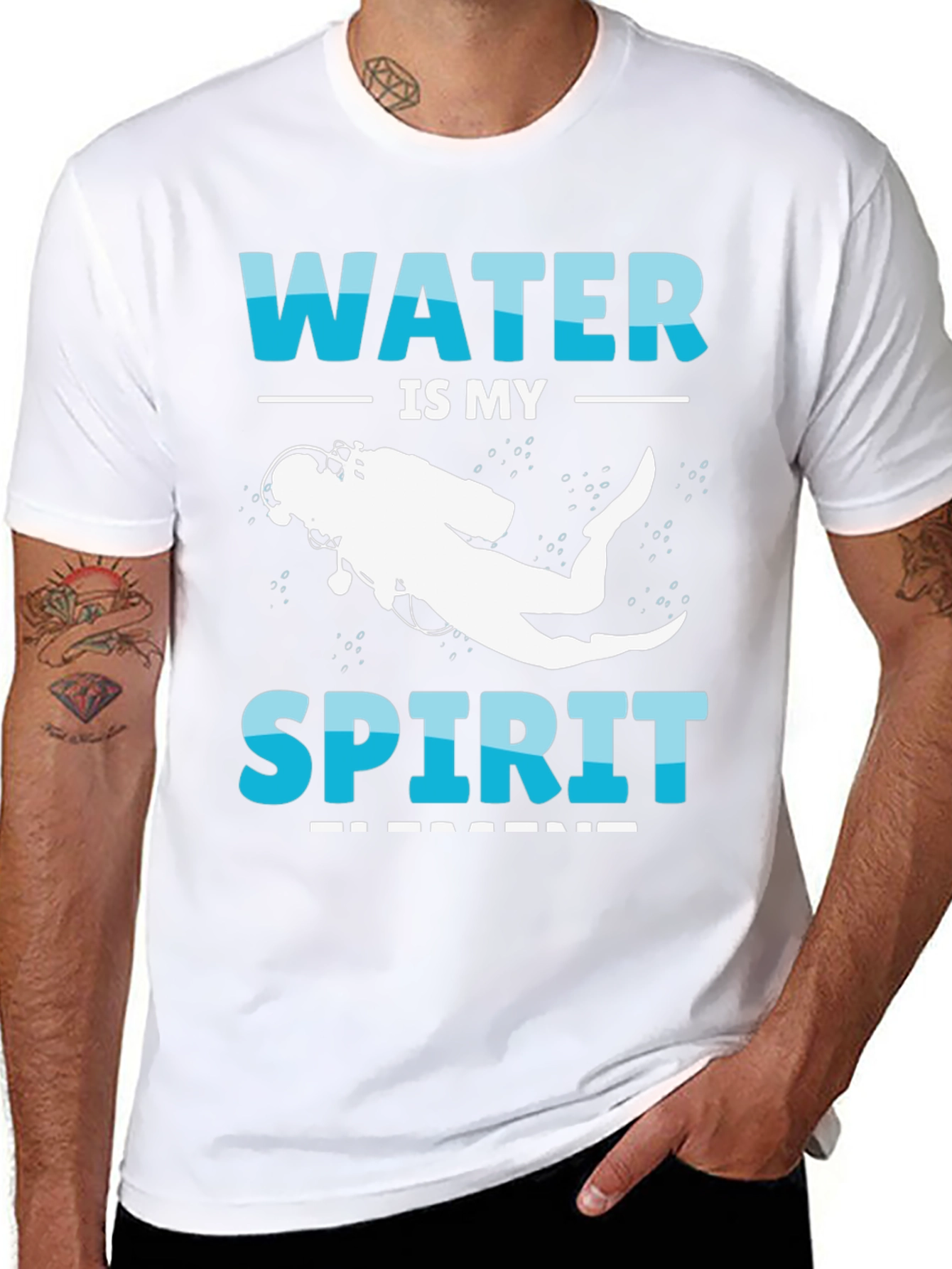 Water is My Spirit Scuba Diving T-Shirt