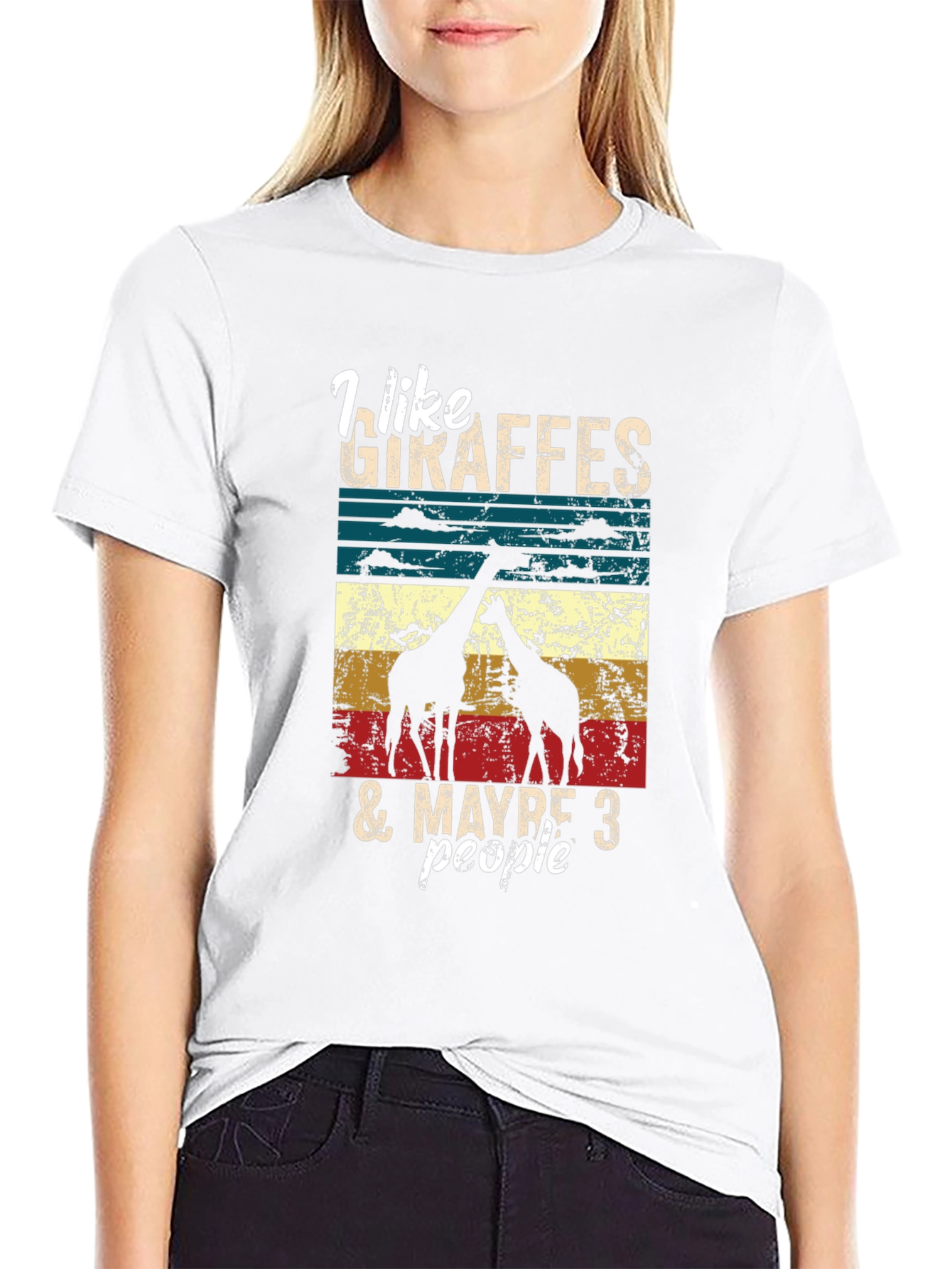 Giraffe Lover Graphic Tee - I Like Giraffes T-Shirt