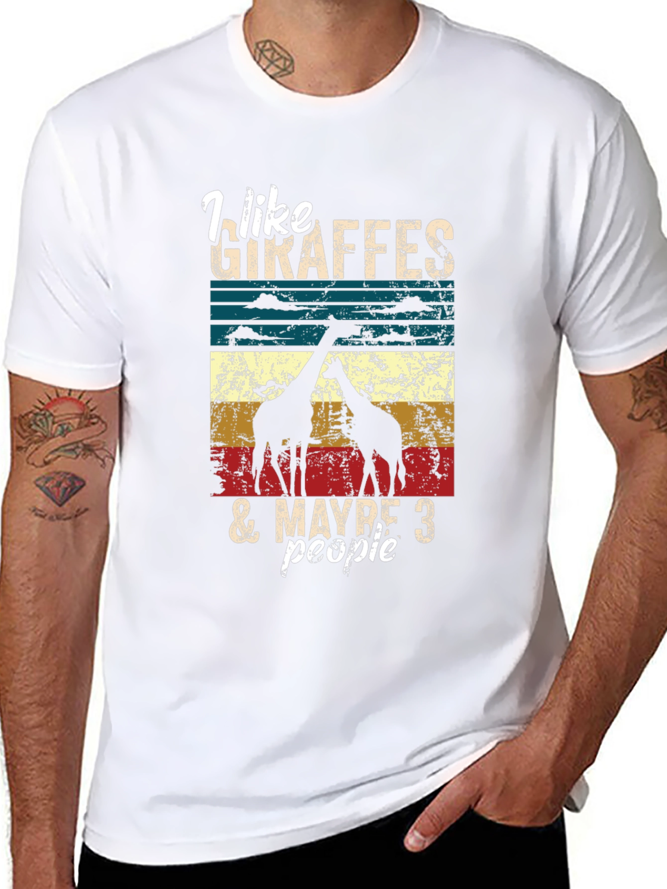 Giraffe Lover Graphic Tee - I Like Giraffes T-Shirt