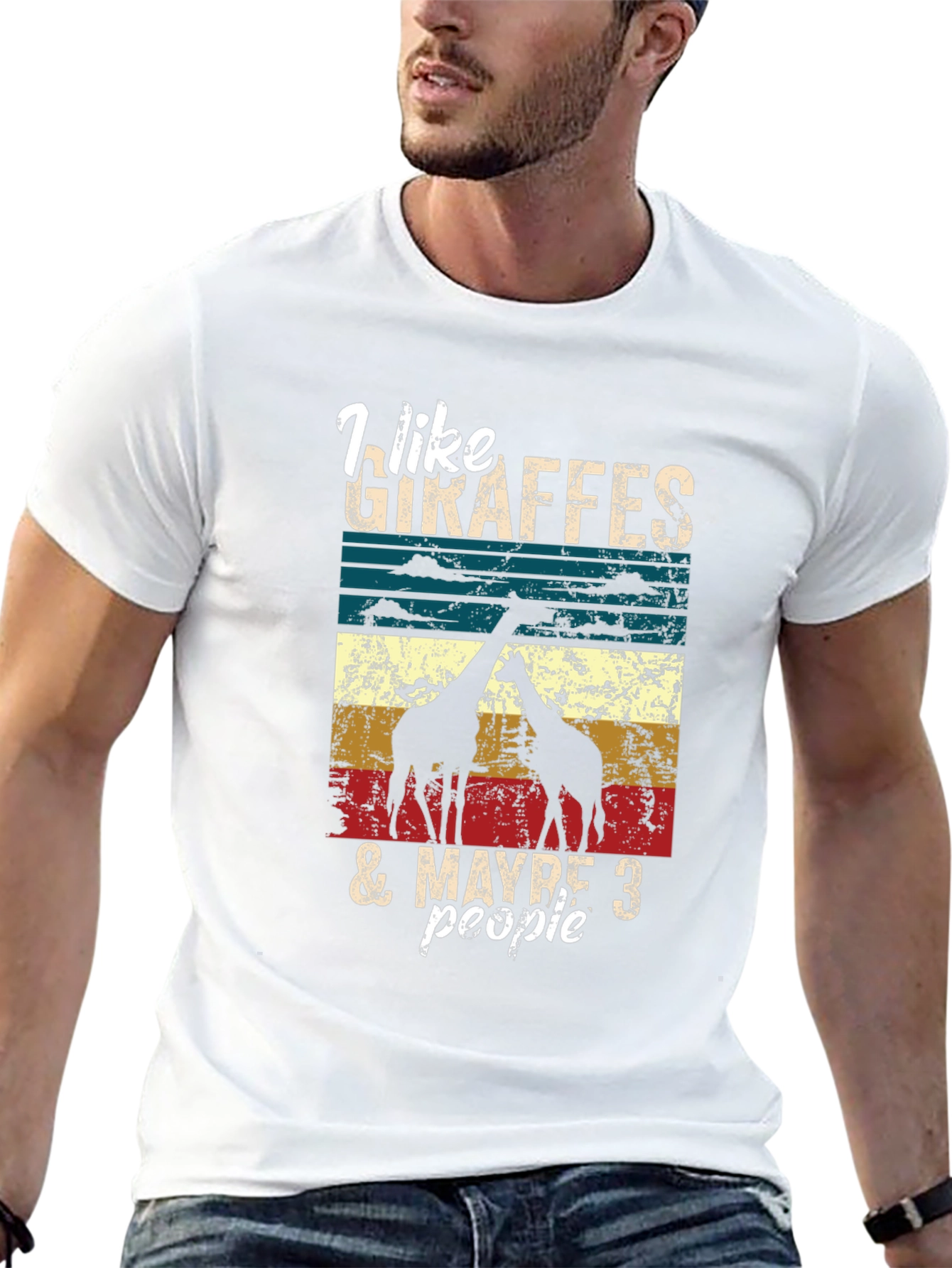 Giraffe Lover Graphic Tee - I Like Giraffes T-Shirt