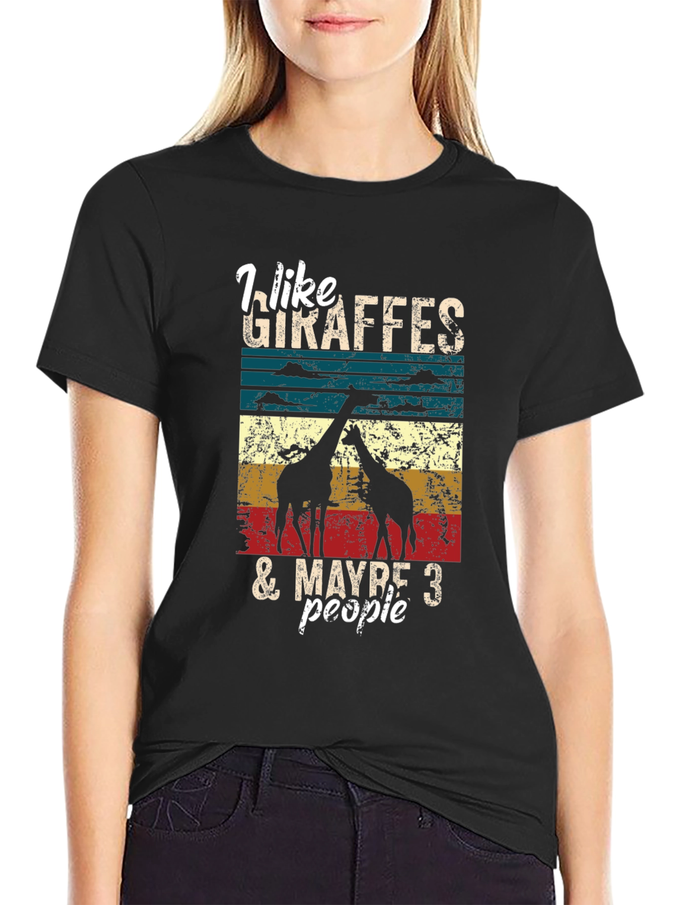 Giraffe Lover Graphic Tee - I Like Giraffes T-Shirt