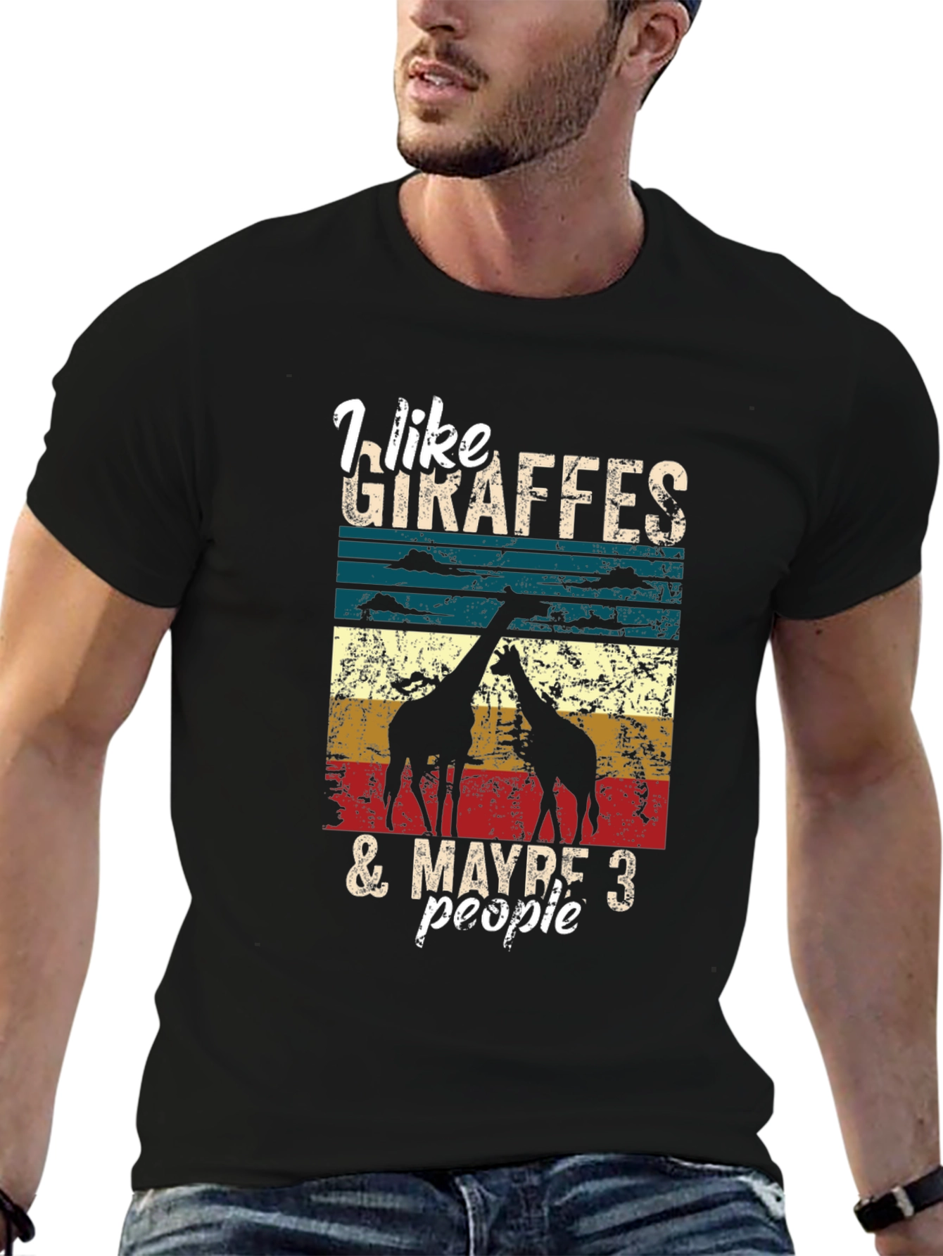 Giraffe Lover Graphic Tee - I Like Giraffes T-Shirt