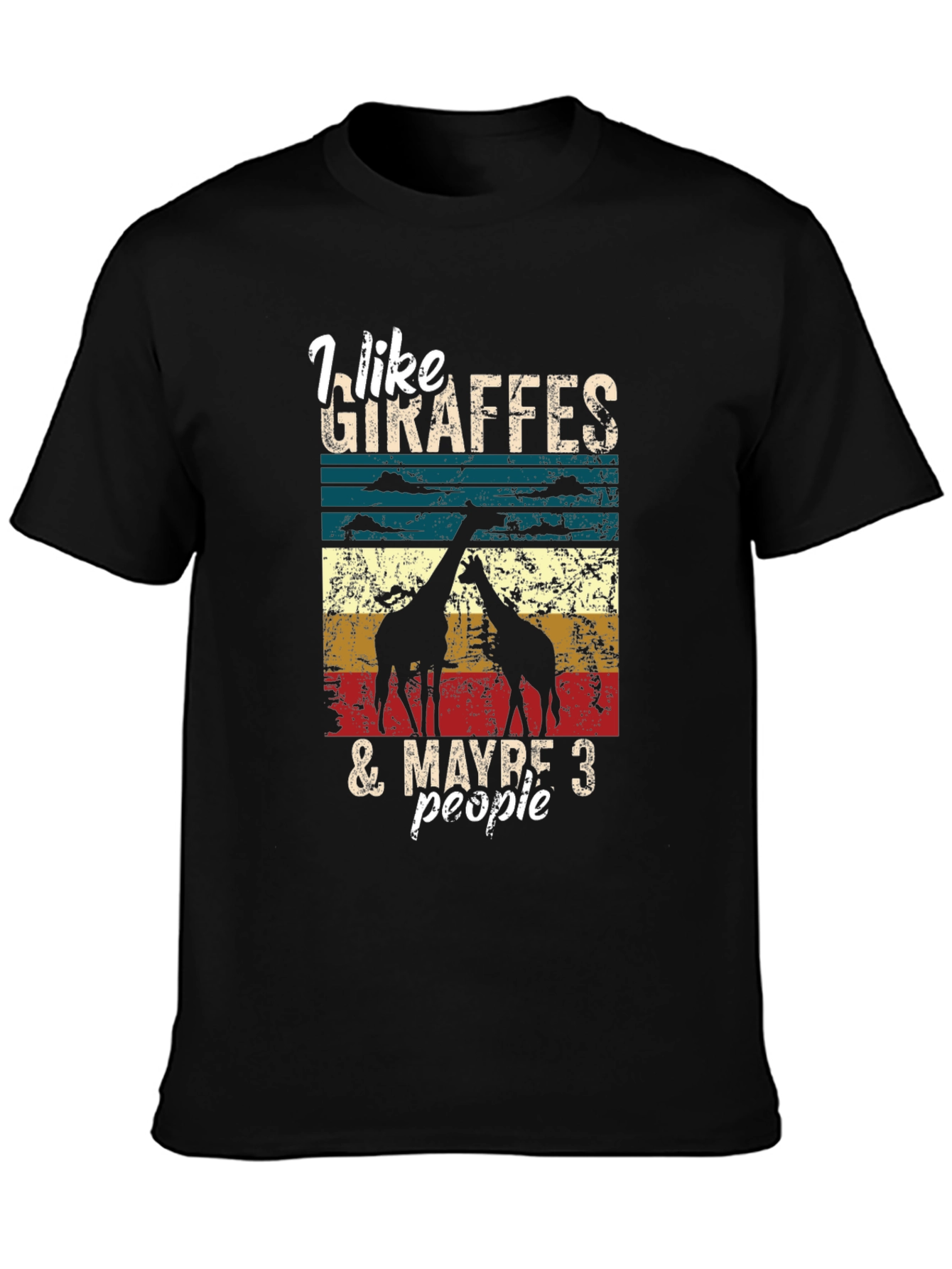 Giraffe Lover Graphic Tee - I Like Giraffes T-Shirt