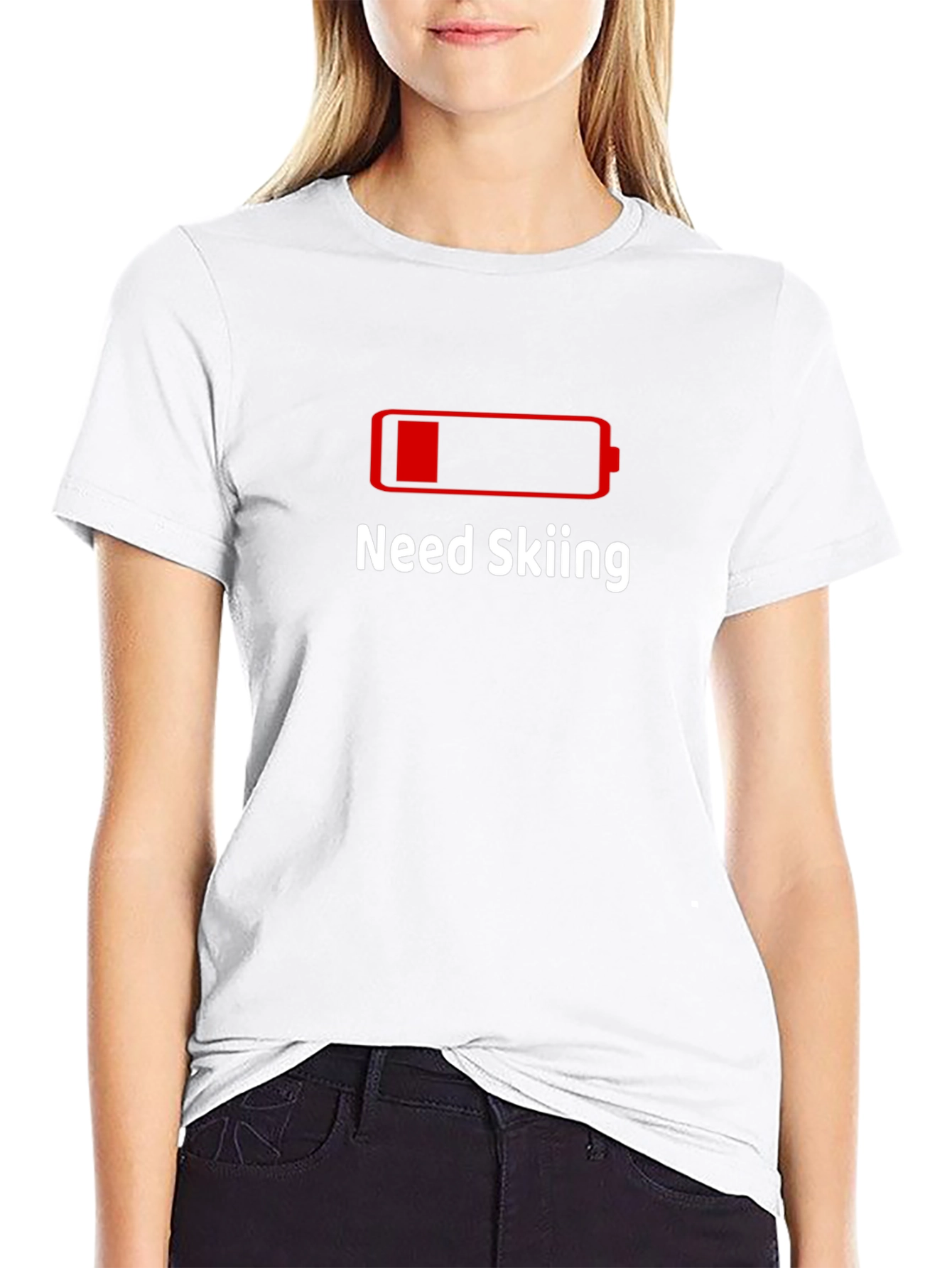 Need Skiing Battery Graphic Tee - Black