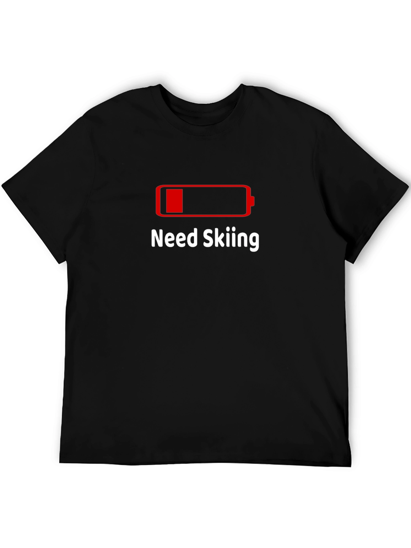 Need Skiing Battery Graphic Tee - Black