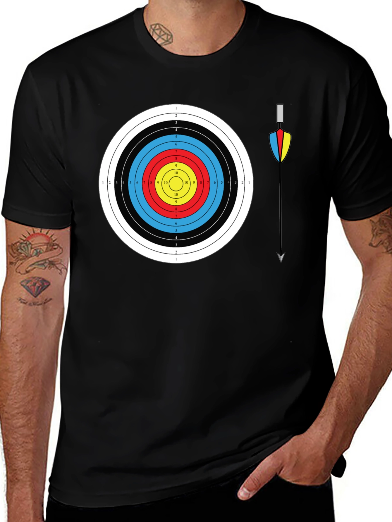 Archery Target Graphic Tee - Bullseye Design