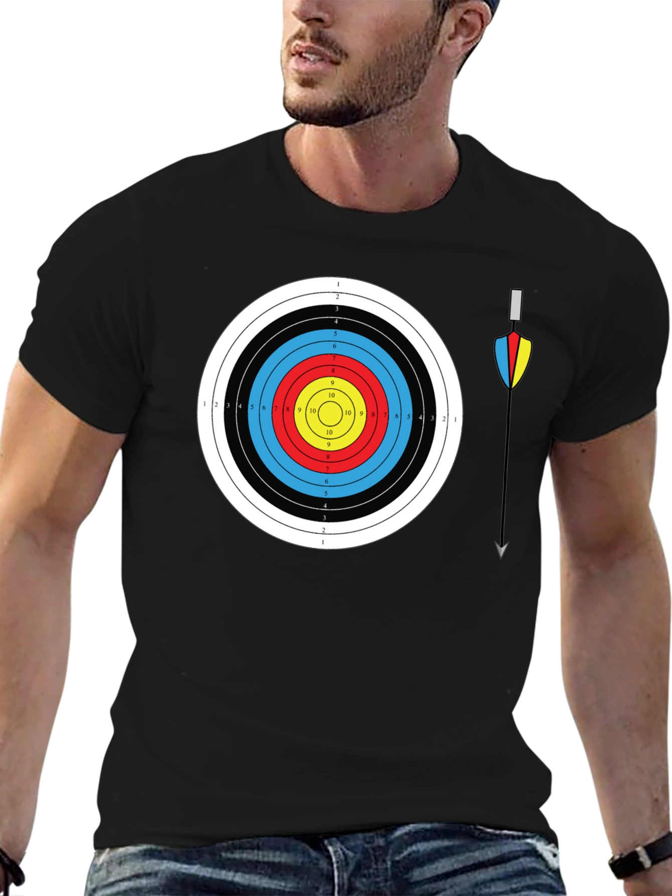 Archery Target Graphic Tee - Bullseye Design