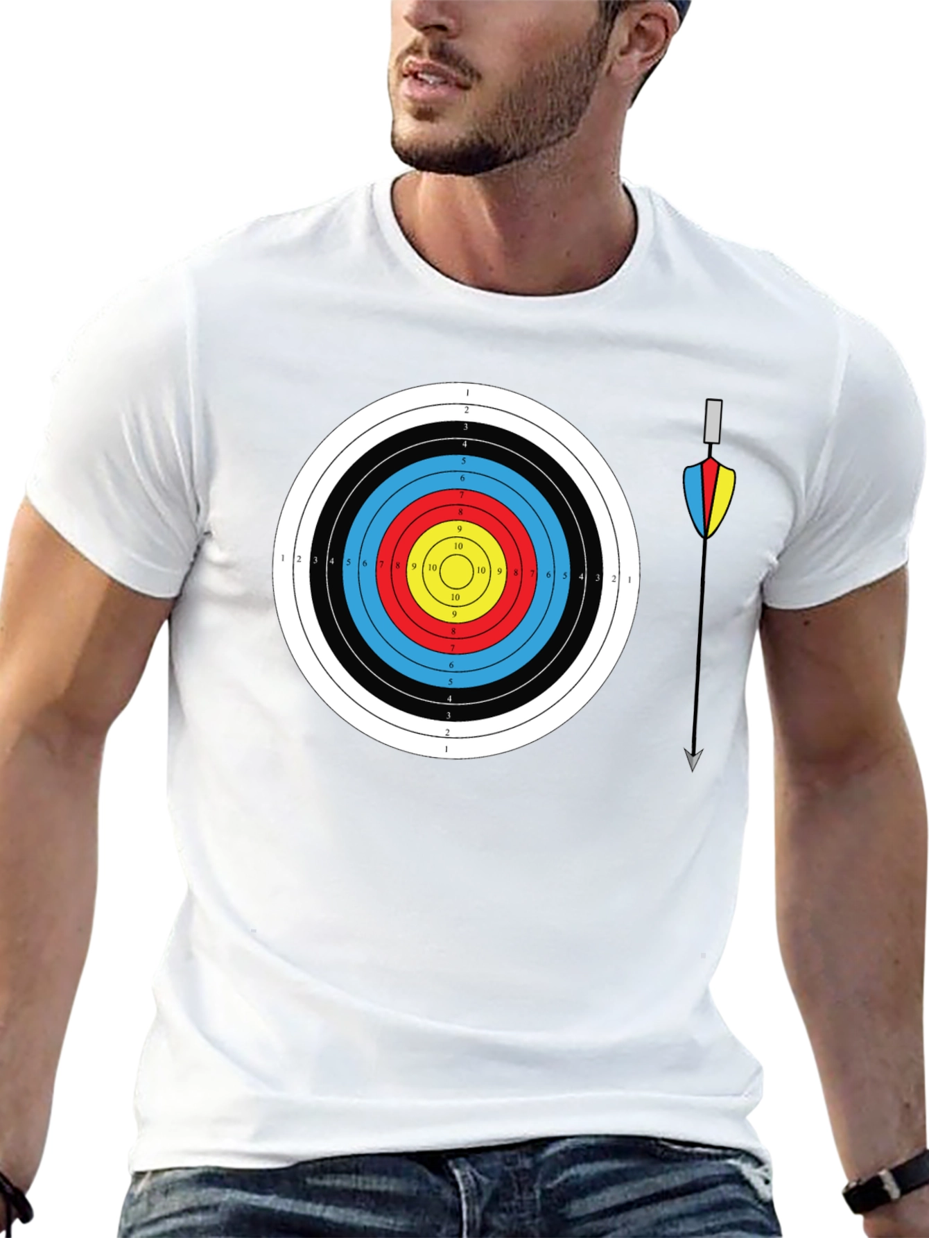Archery Target Graphic Tee - Bullseye Design
