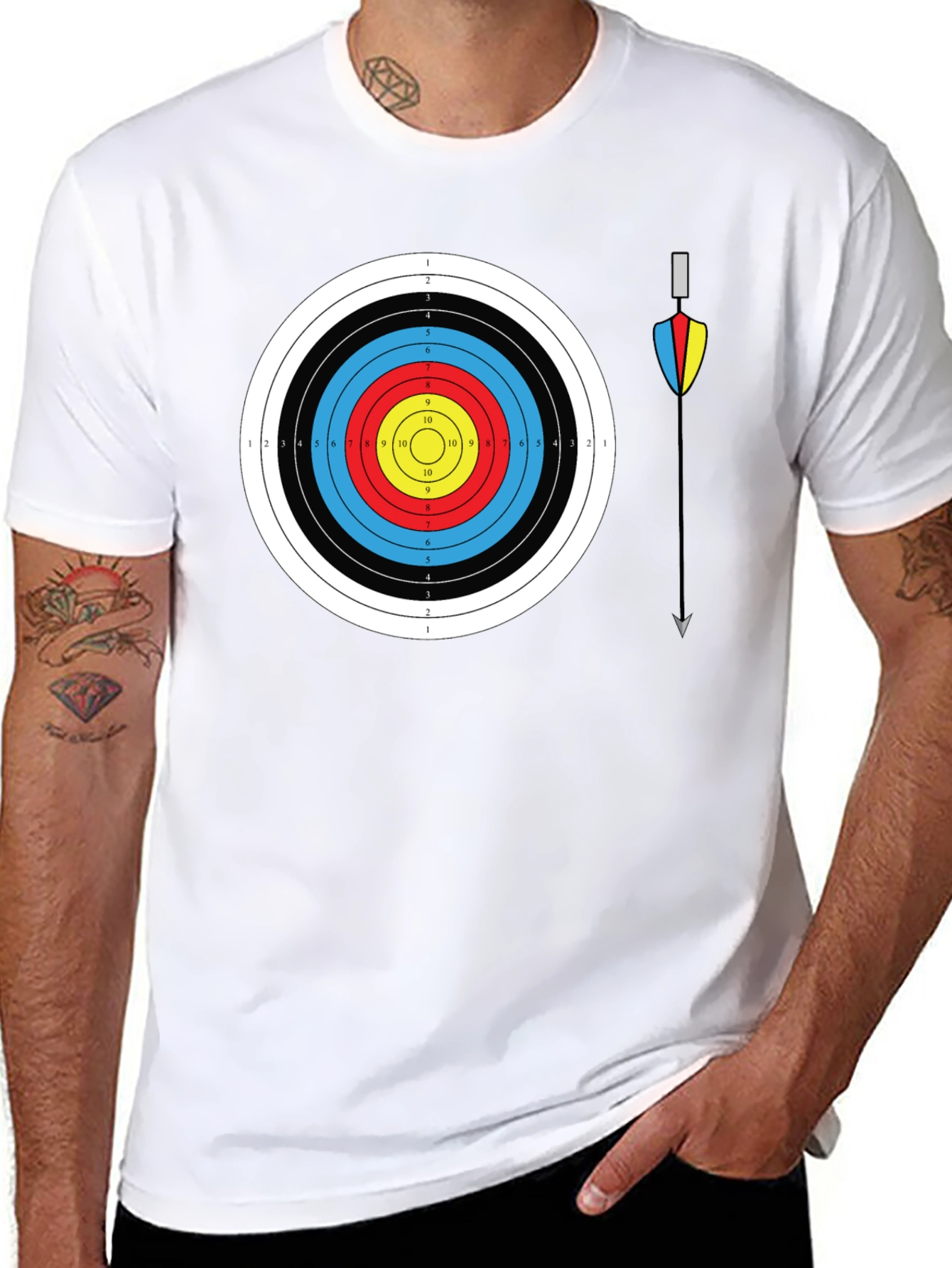 Archery Target Graphic Tee - Bullseye Design