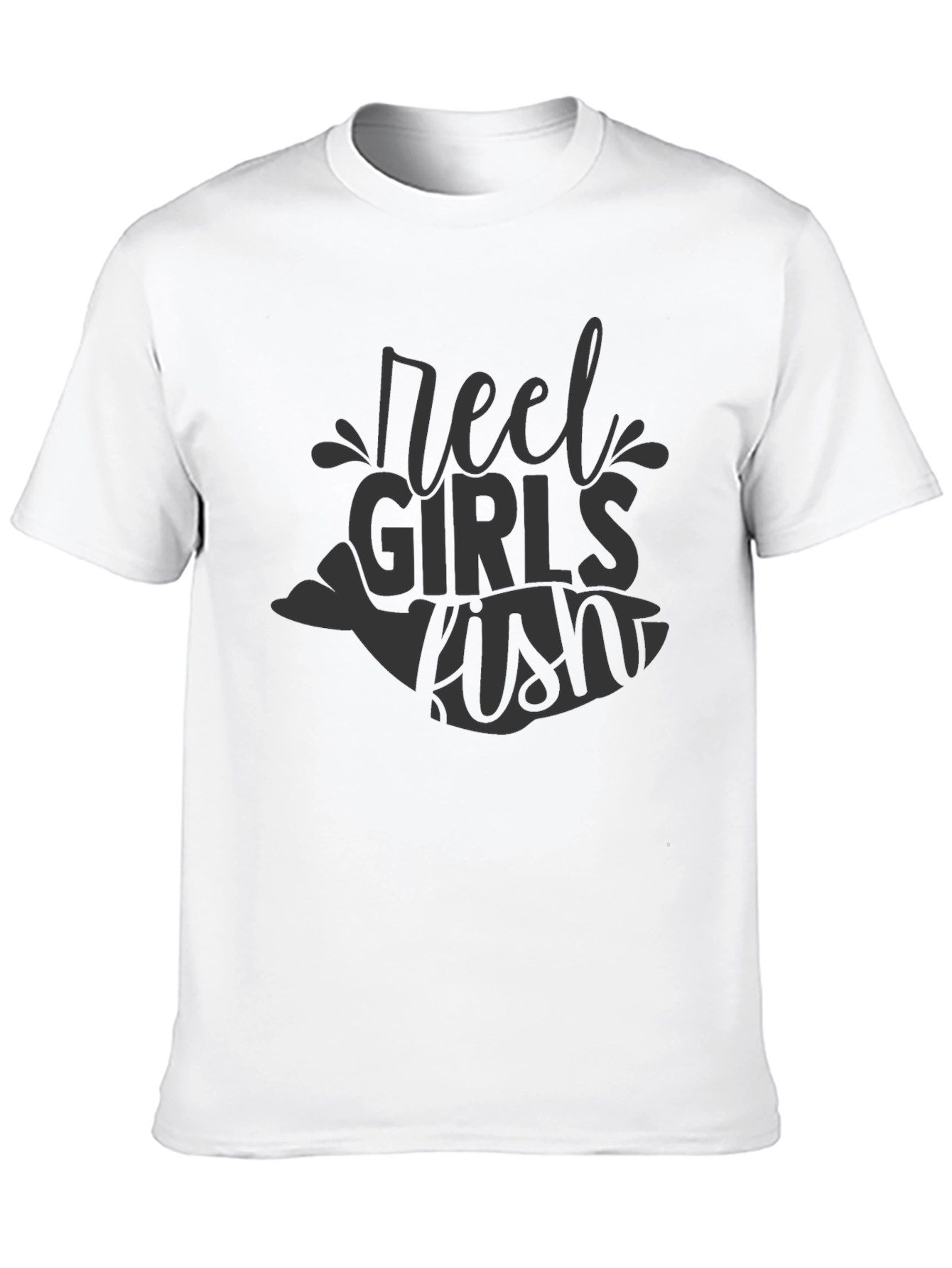 Reel Girls Fish Black T-Shirt