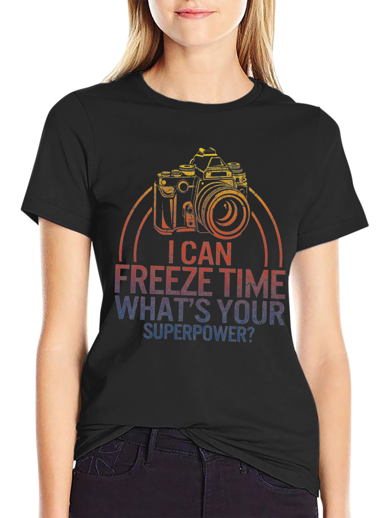 I Can Freeze Time Camera Graphic T-Shirt