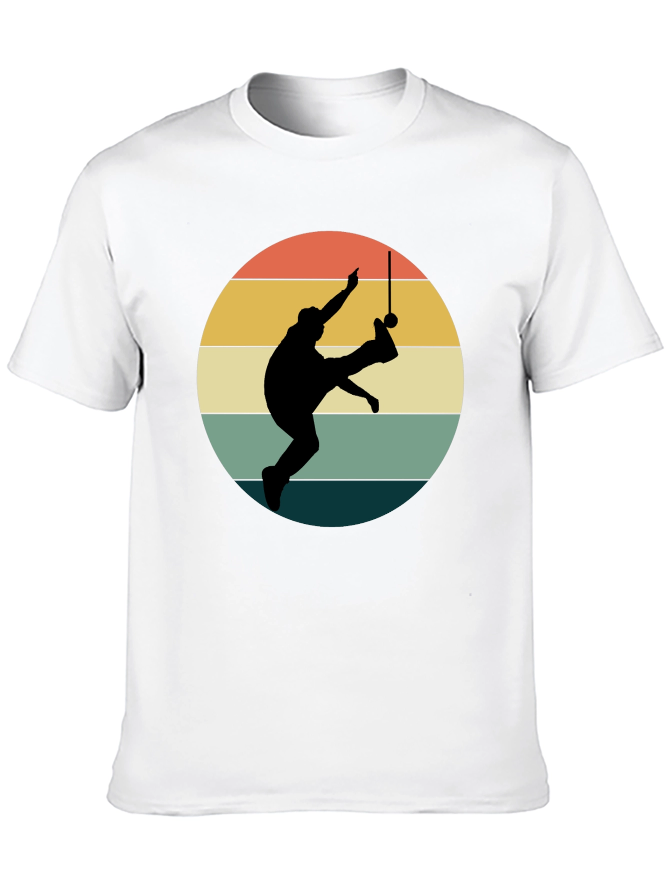 Retro Capoeira Silhouette Black T-Shirt