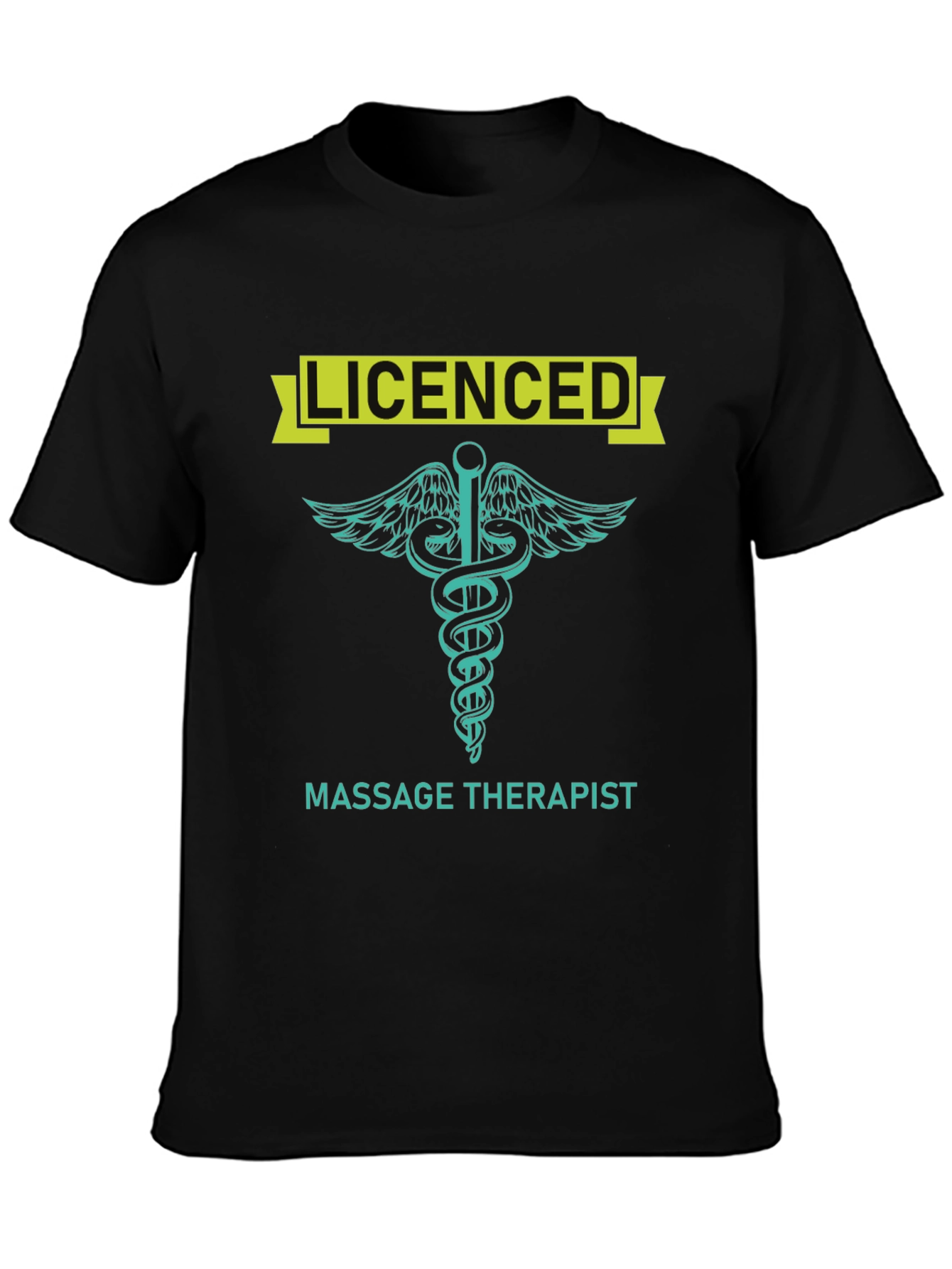 Licensed Massage Therapist T-Shirt - Medical Caduceus Design
