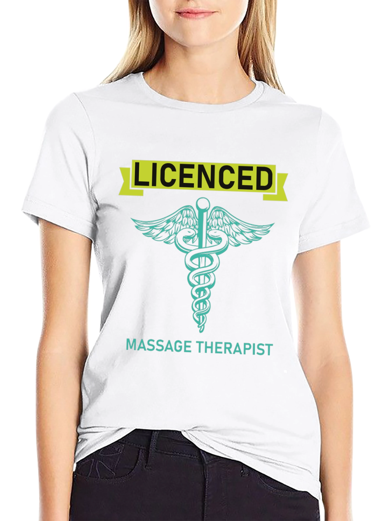 Licensed Massage Therapist T-Shirt - Medical Caduceus Design
