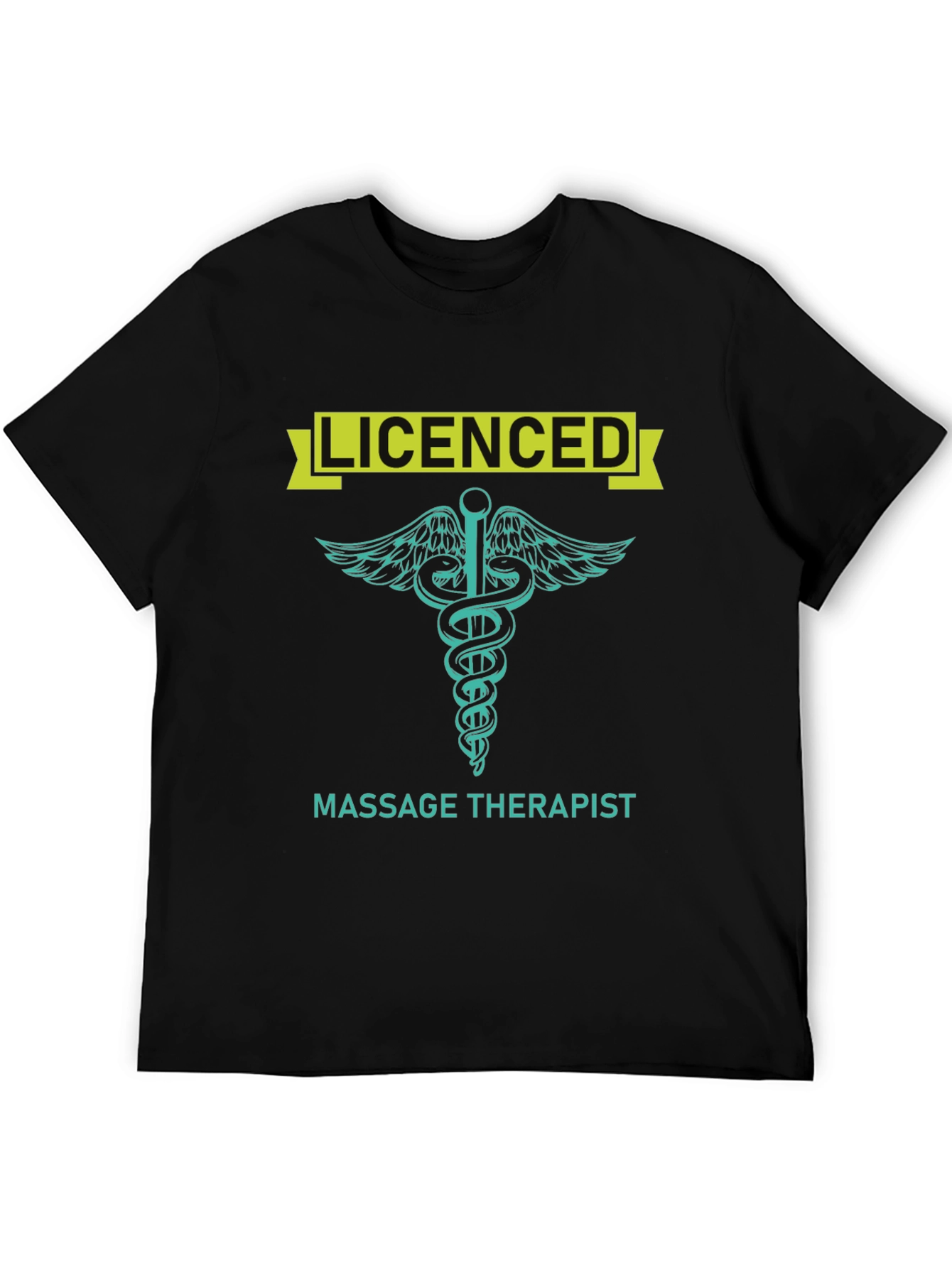 Licensed Massage Therapist T-Shirt - Medical Caduceus Design