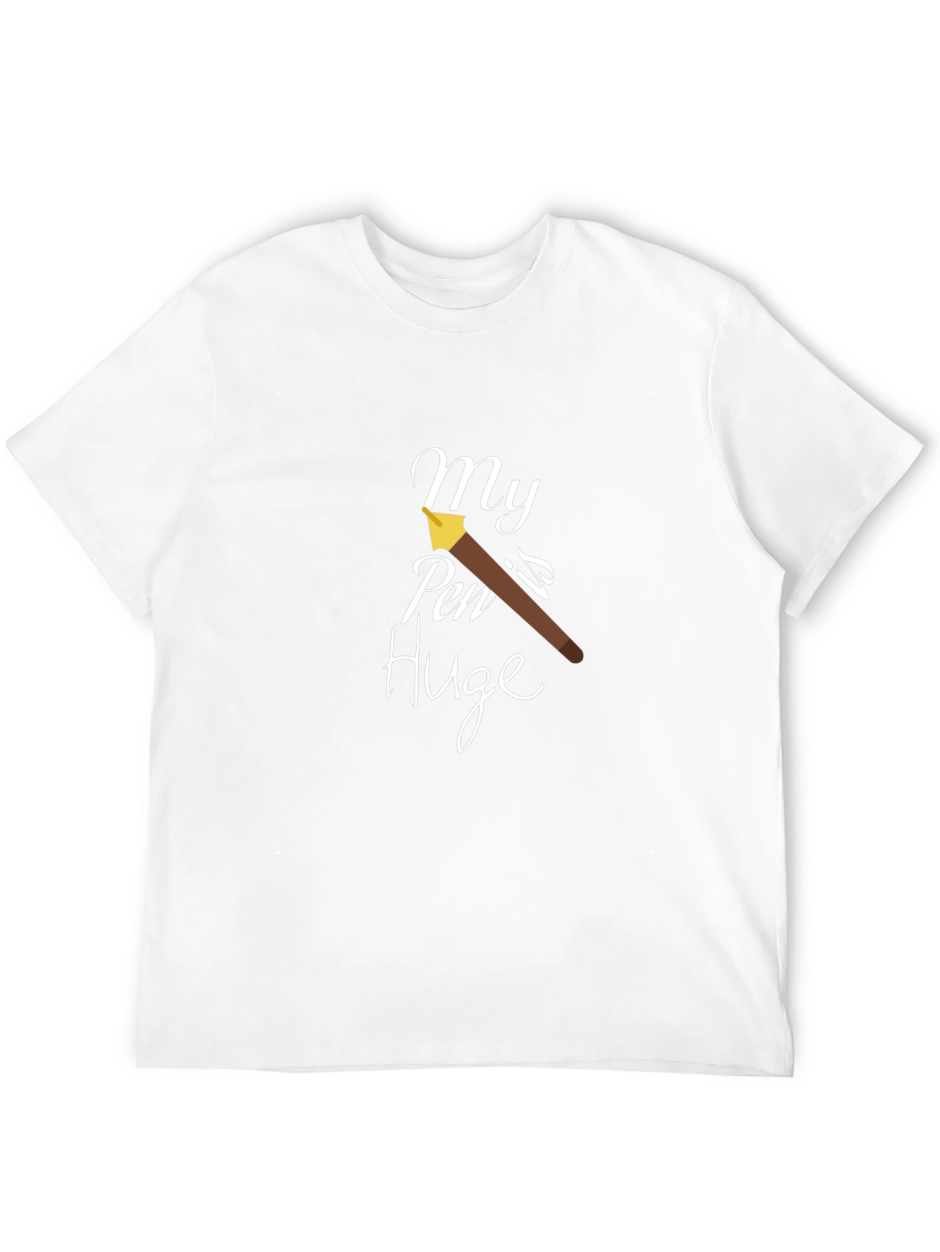 My Pen is Huge Black Graphic T-Shirt