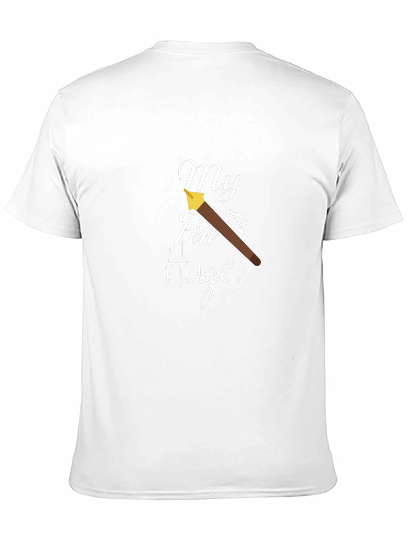 My Pen is Huge Black Graphic T-Shirt