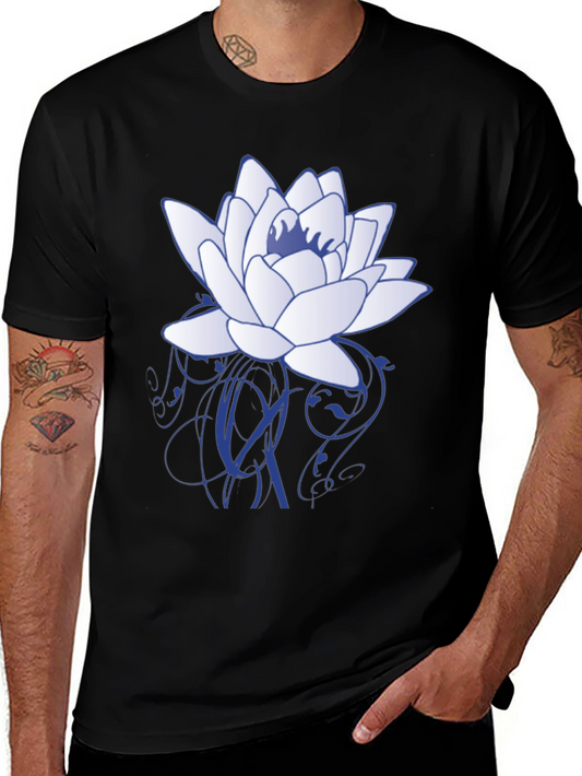 Lotus Flower Graphic T-Shirt - Stylish Casual Wear