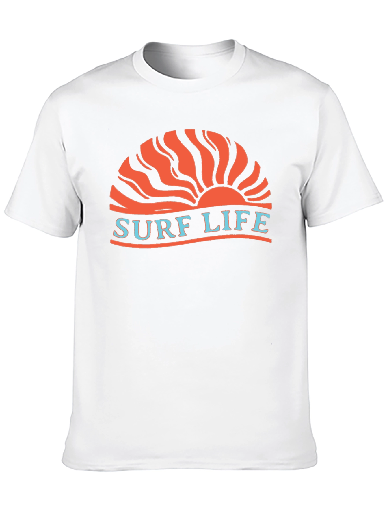 Surf Life Graphic Tee - Retro Sunset Design