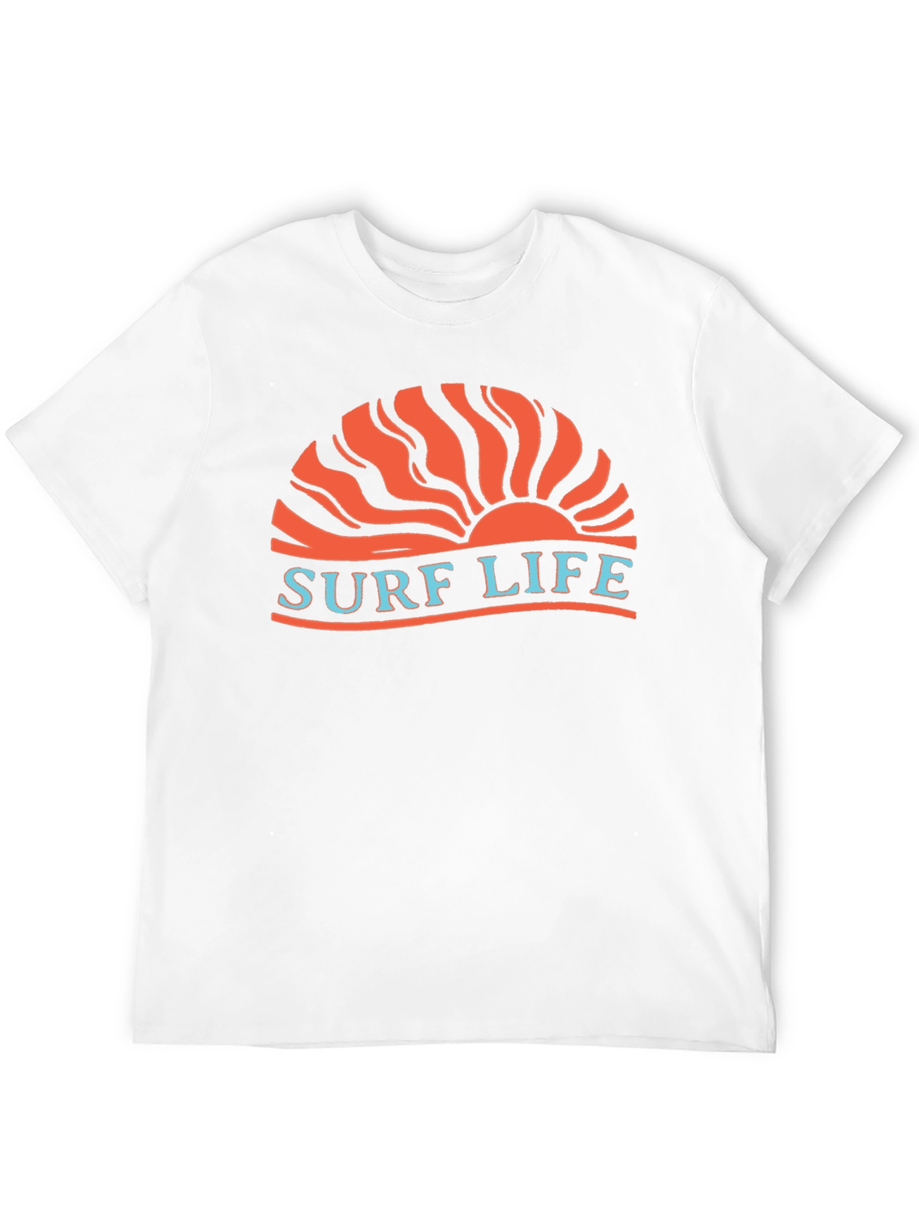 Surf Life Graphic Tee - Retro Sunset Design