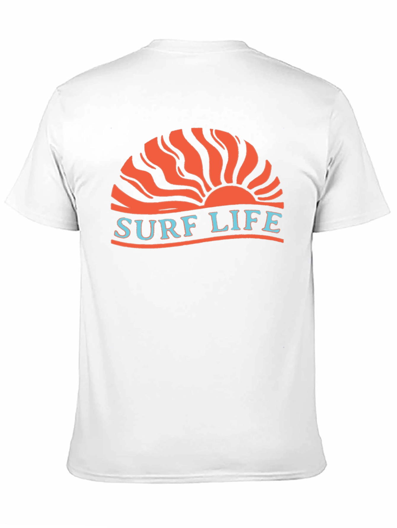 Surf Life Graphic Tee - Retro Sunset Design