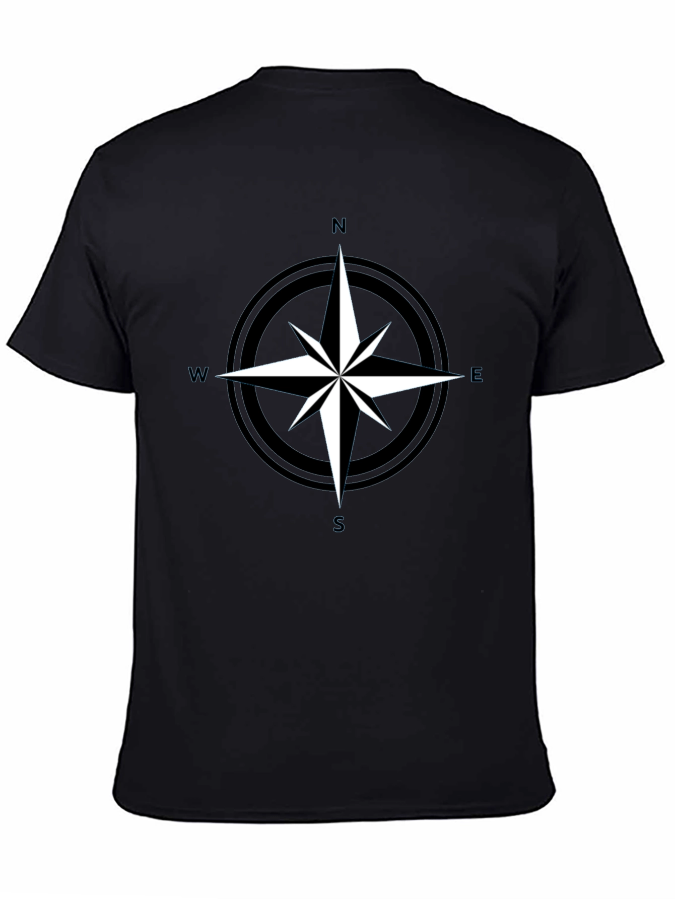 Compass Rose Graphic Tee - Black Adventure Shirt