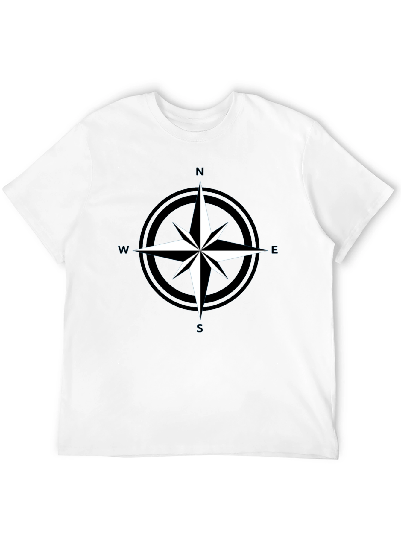 Compass Rose Graphic Tee - Black Adventure Shirt