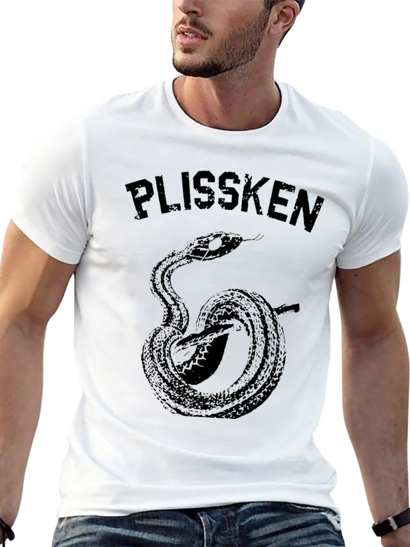 Plissken Snake Graphic T-Shirt - Black