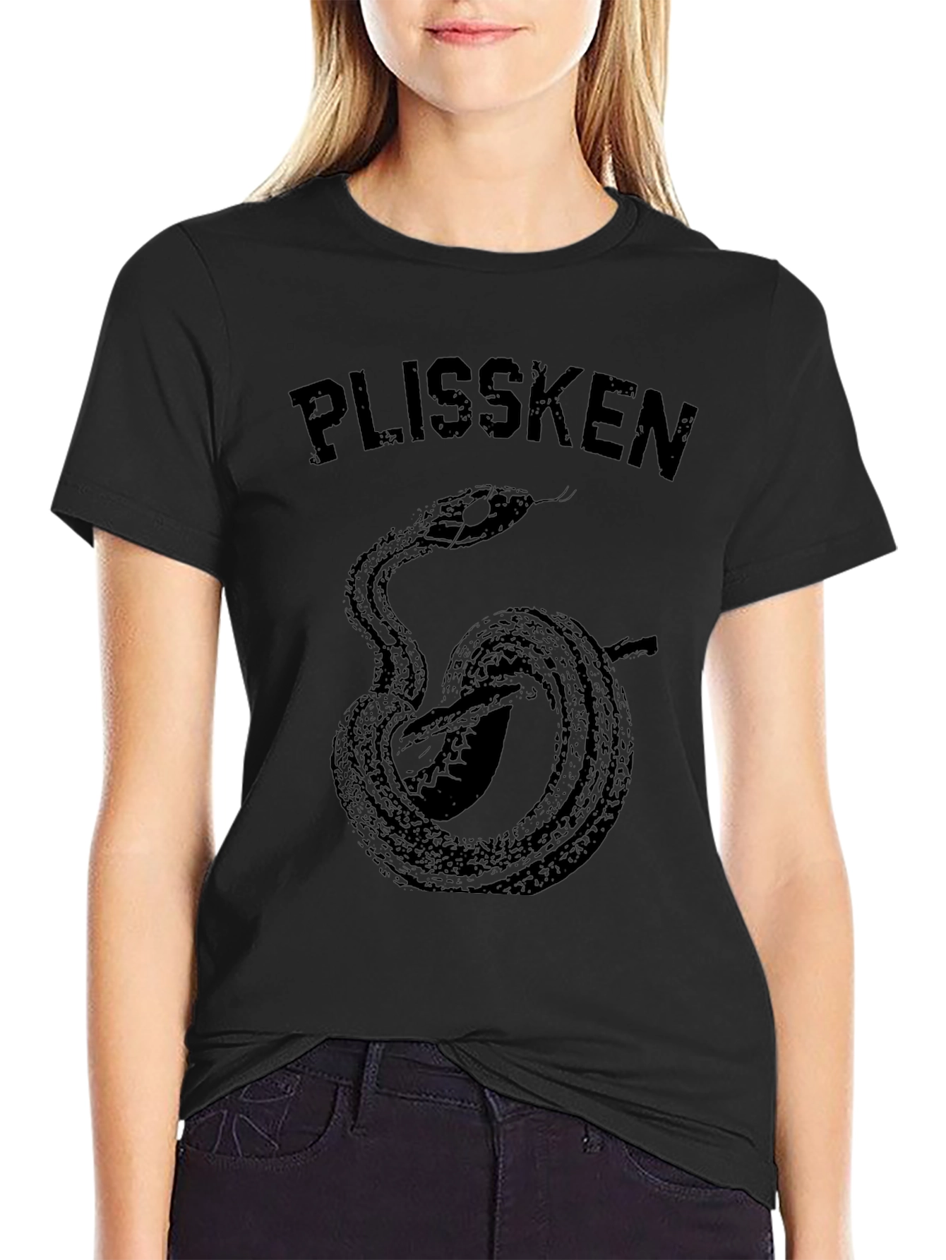 Plissken Snake Graphic T-Shirt - Black