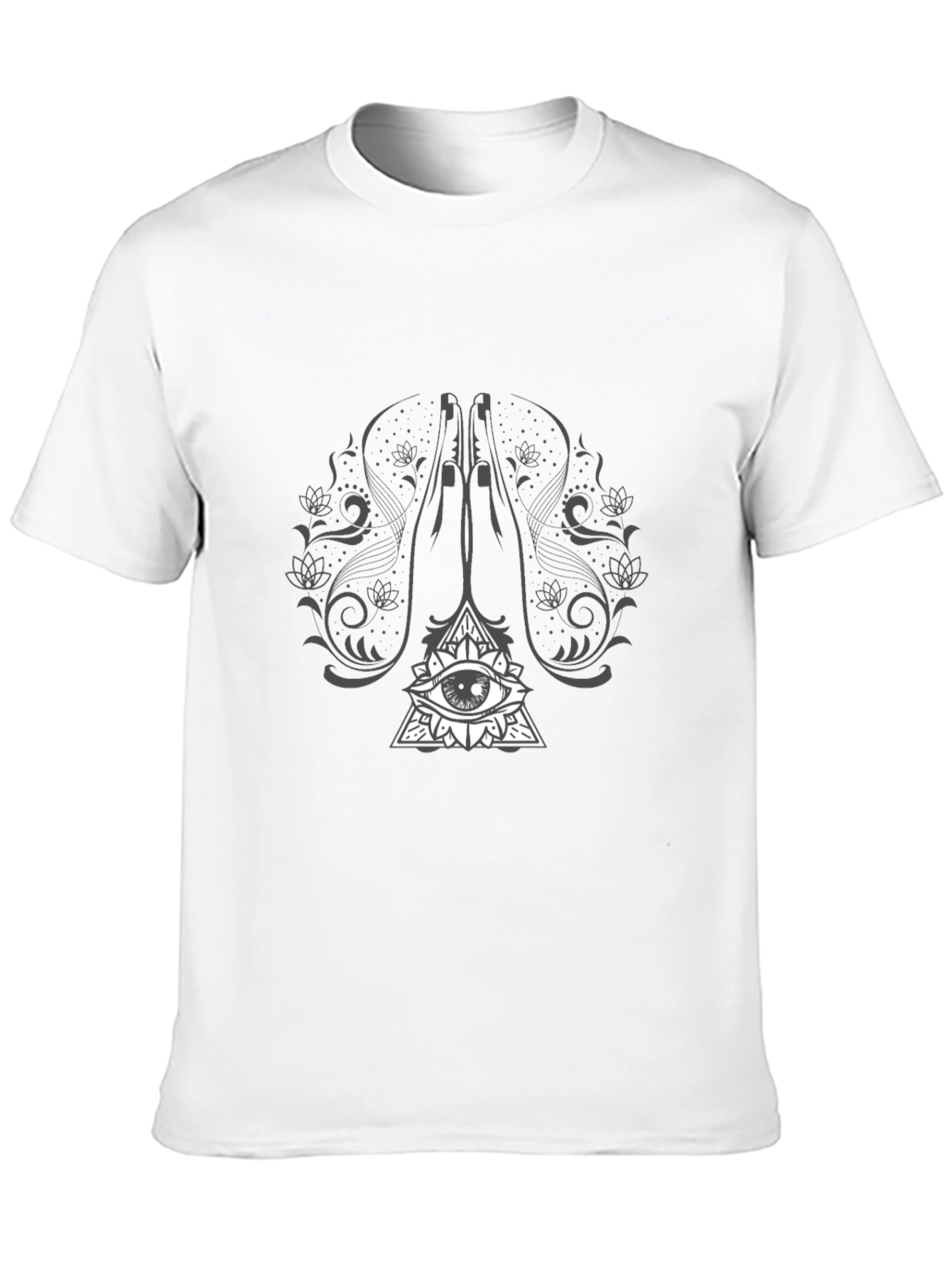 Mystic Eye Graphic Tee - Black Cotton T-Shirt