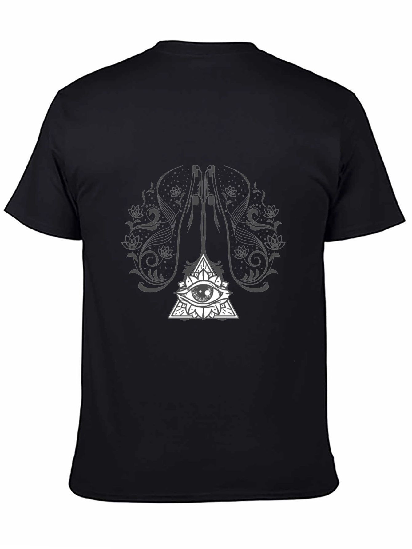 Mystic Eye Graphic Tee - Black Cotton T-Shirt