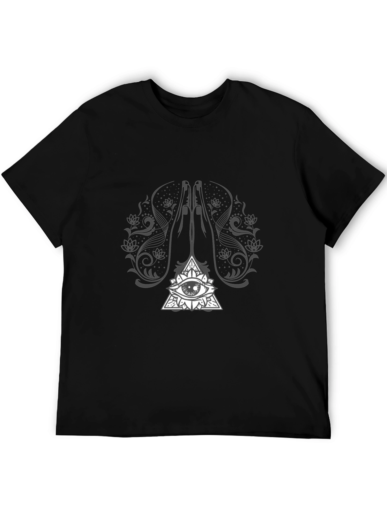 Mystic Eye Graphic Tee - Black Cotton T-Shirt