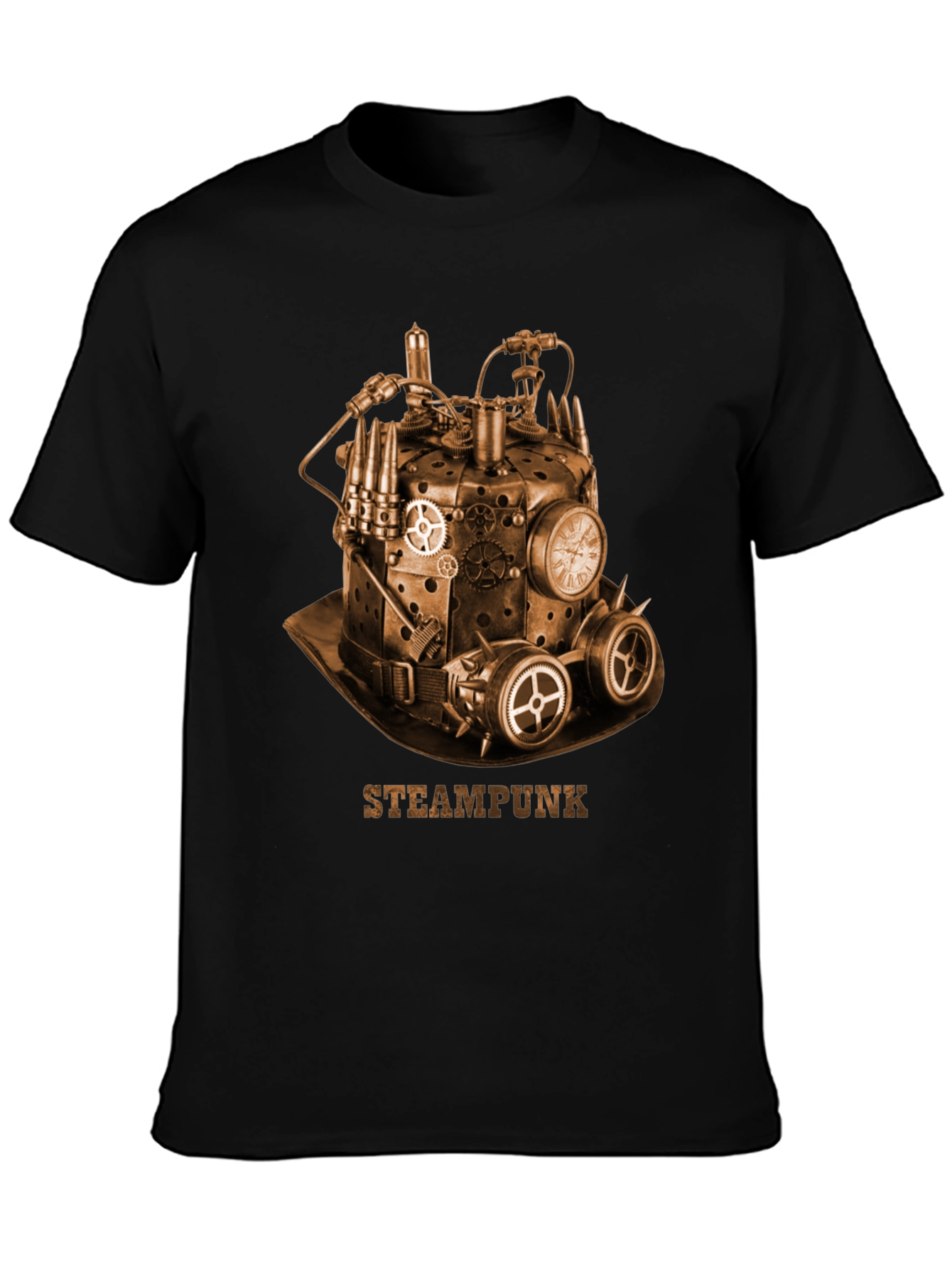 Steampunk Hat Graphic T-Shirt - Unique Design