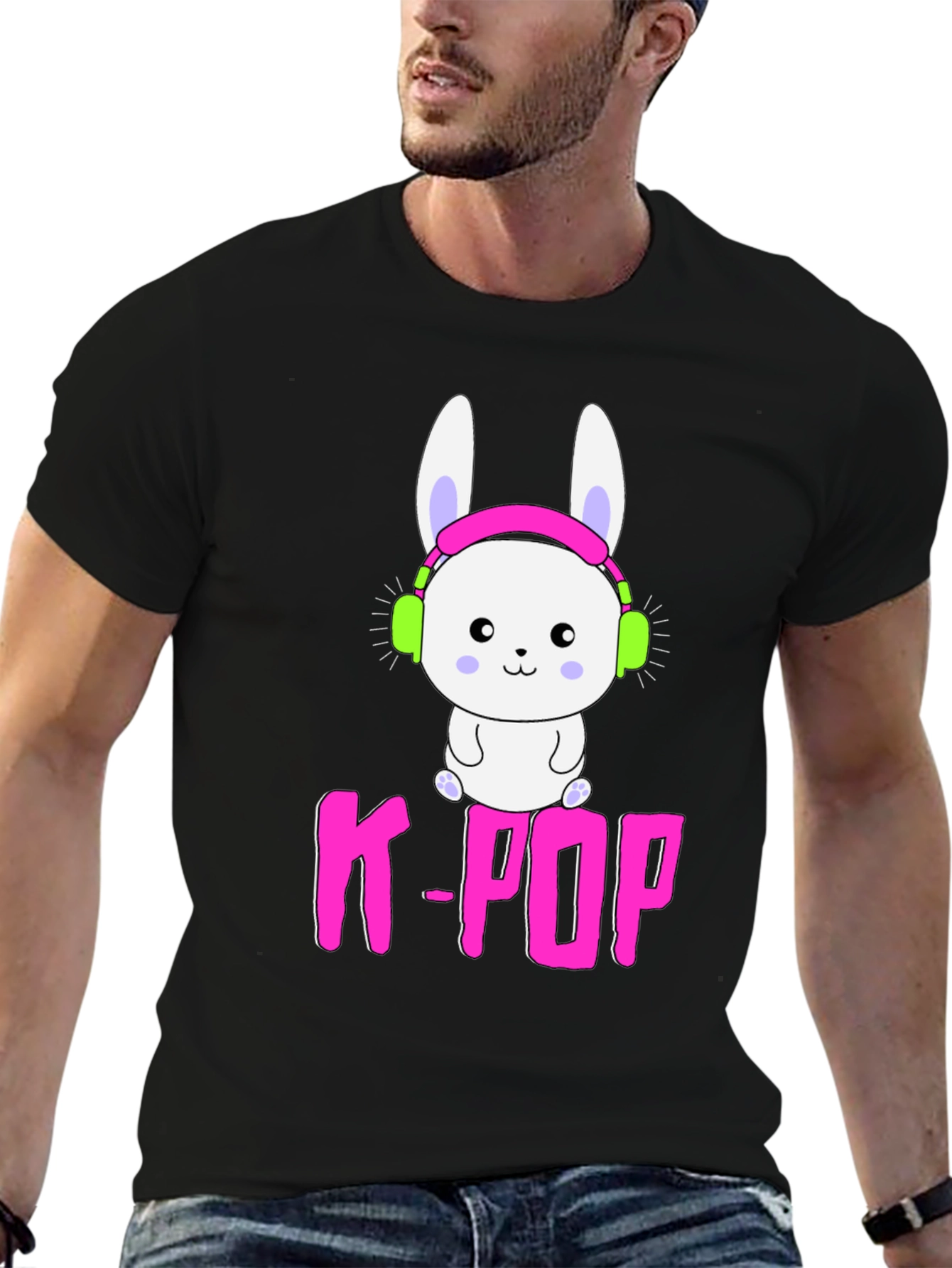 K-Pop Bunny Graphic Tee - Unisex