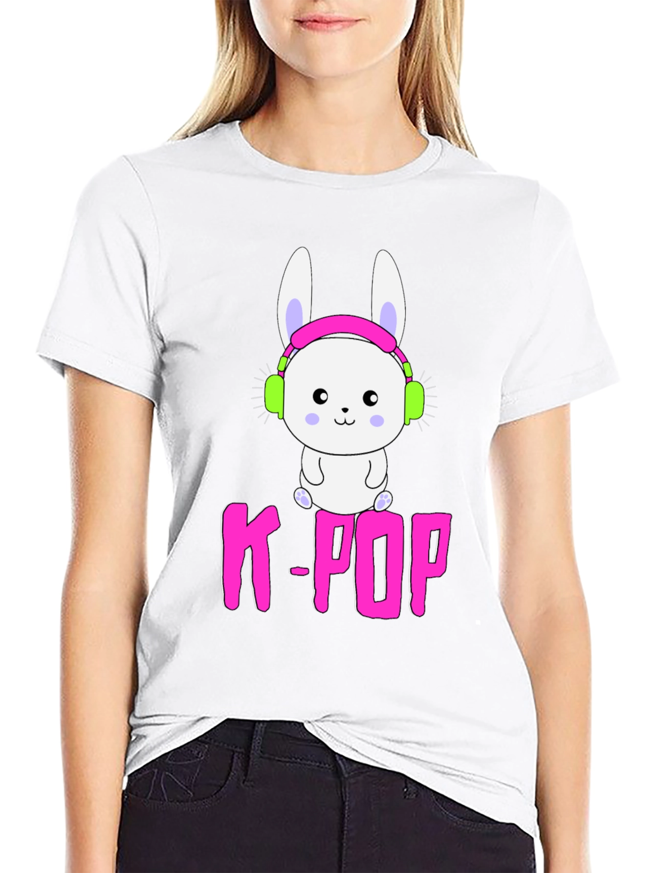 K-Pop Bunny Graphic Tee - Unisex