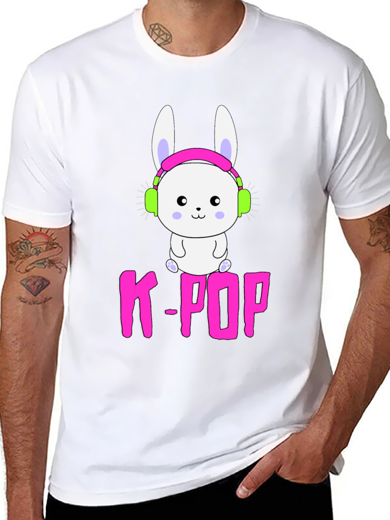 K-Pop Bunny Graphic Tee - Unisex