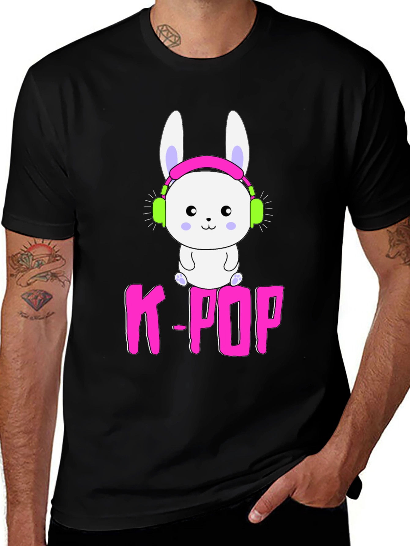 K-Pop Bunny Graphic Tee - Unisex