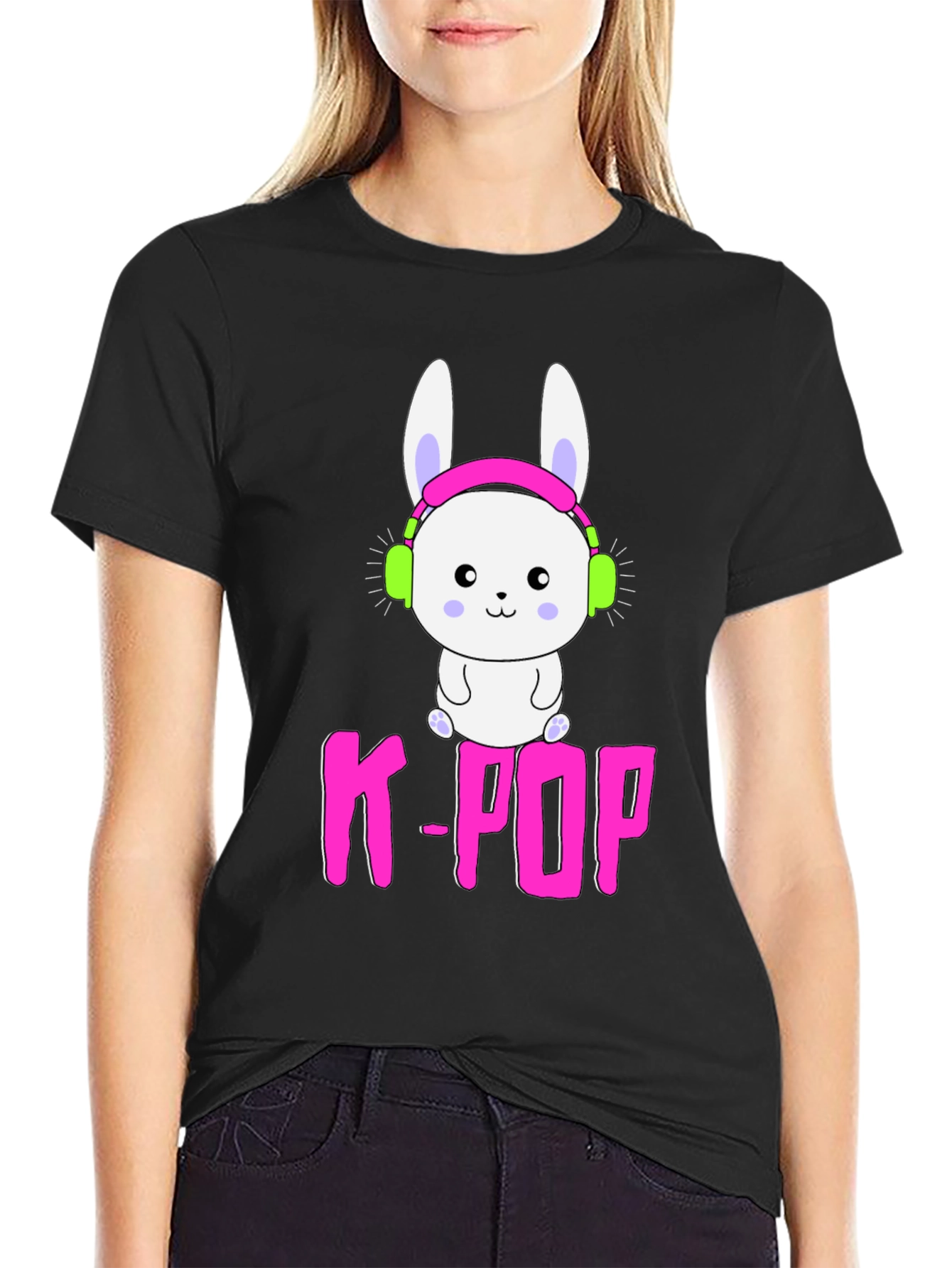 K-Pop Bunny Graphic Tee - Unisex