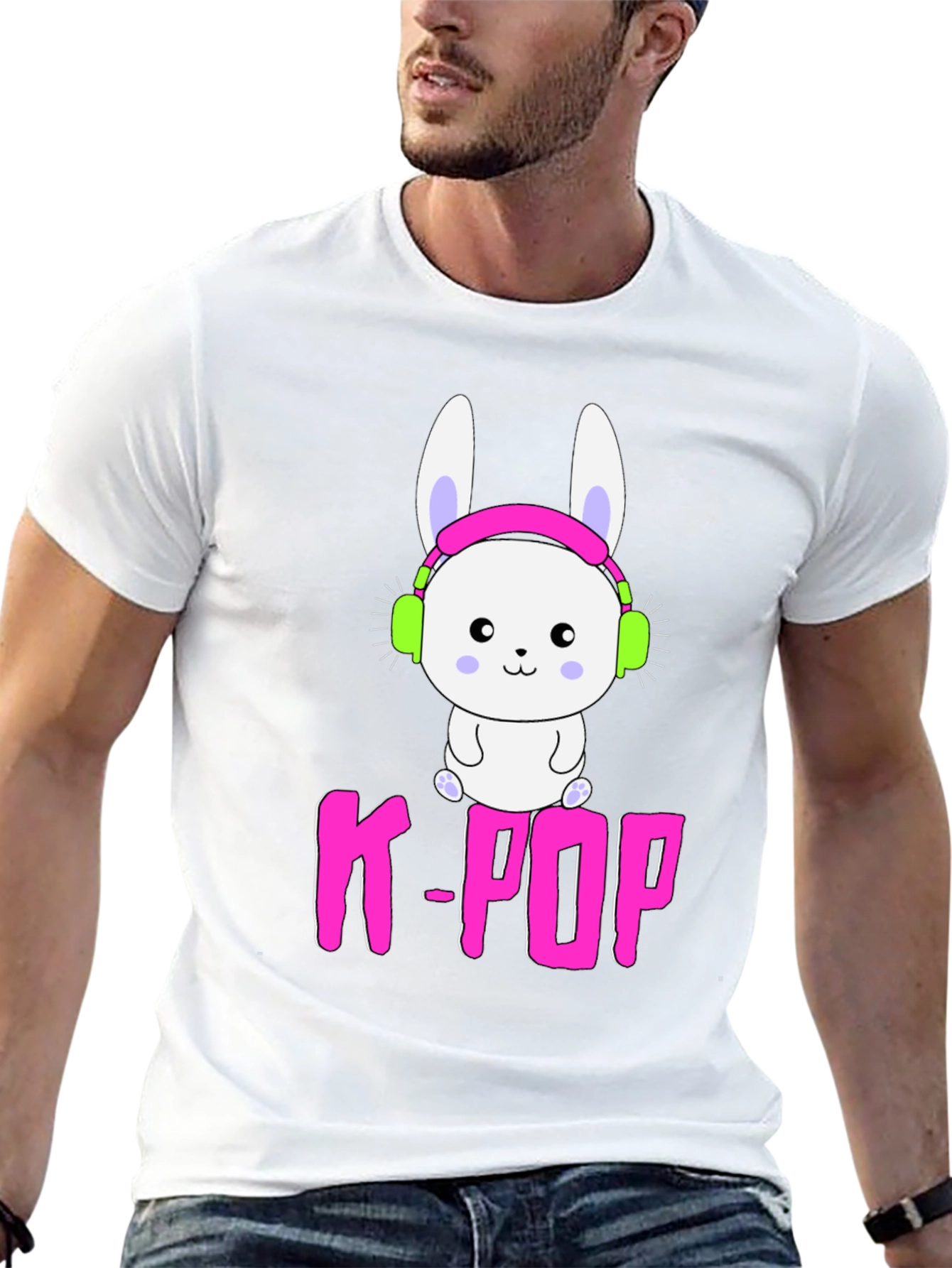 K-Pop Bunny Graphic Tee - Unisex