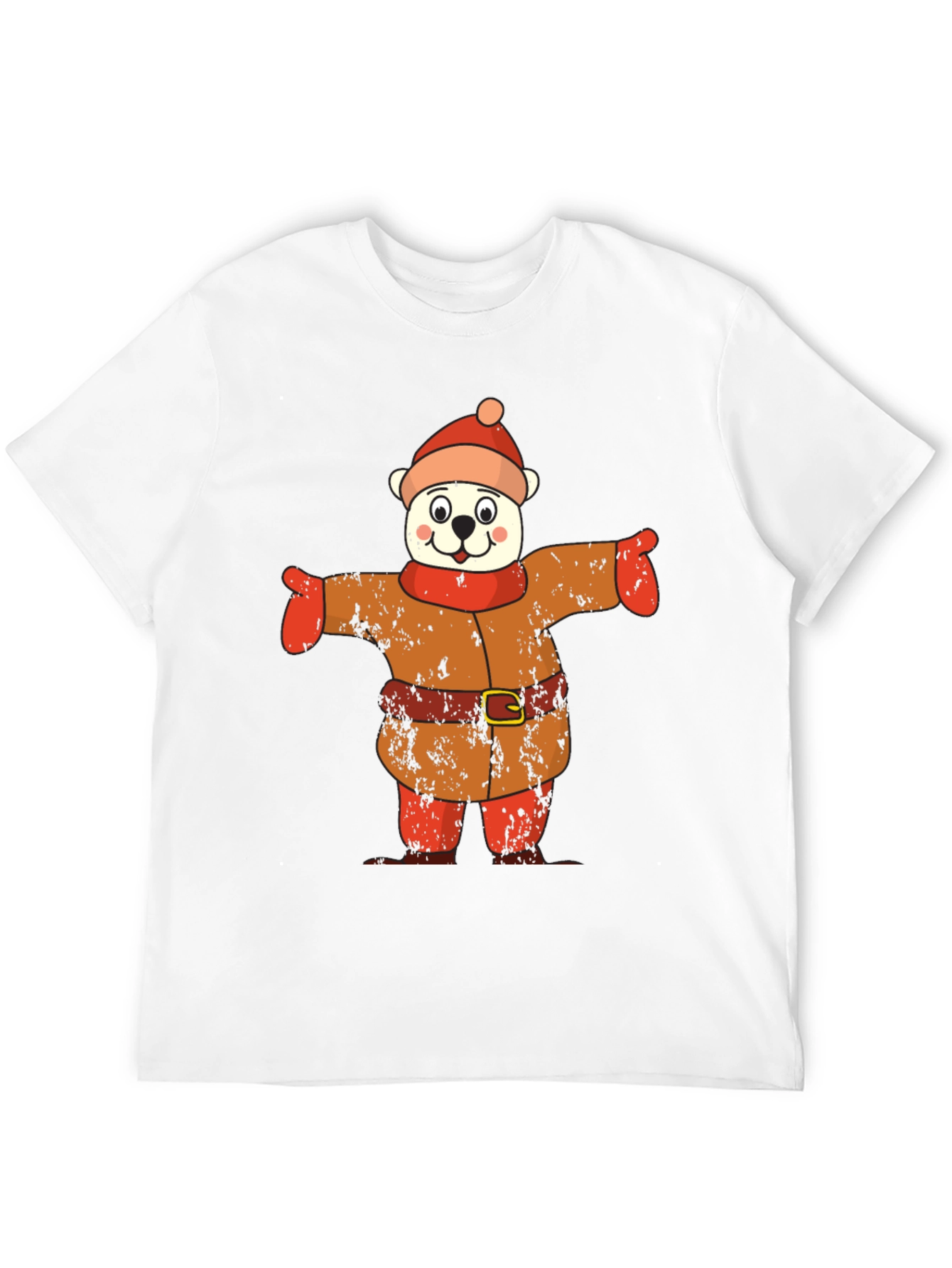 Bear in Winter Outfit Graphic Tee