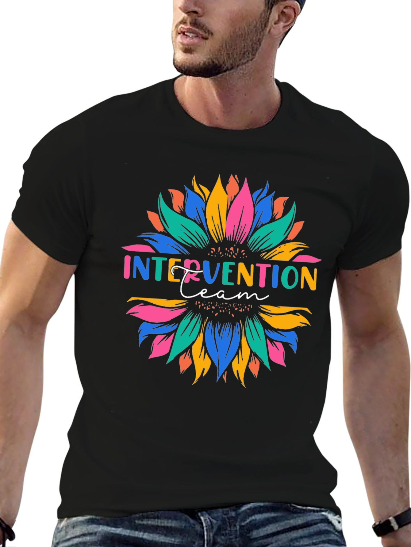Intervention Team Sunflower Graphic T-Shirt