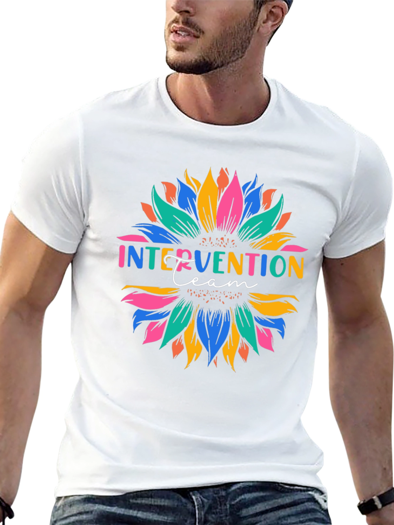 Intervention Team Sunflower Graphic T-Shirt