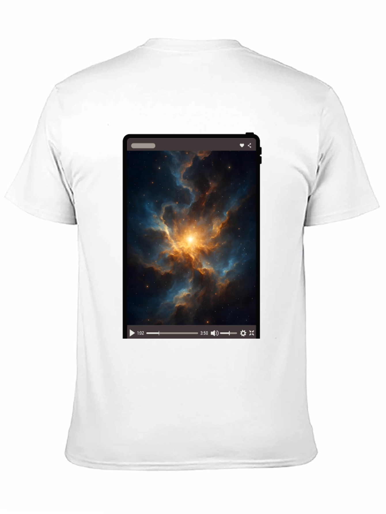 Nebula Video Screen Graphic Black T-Shirt