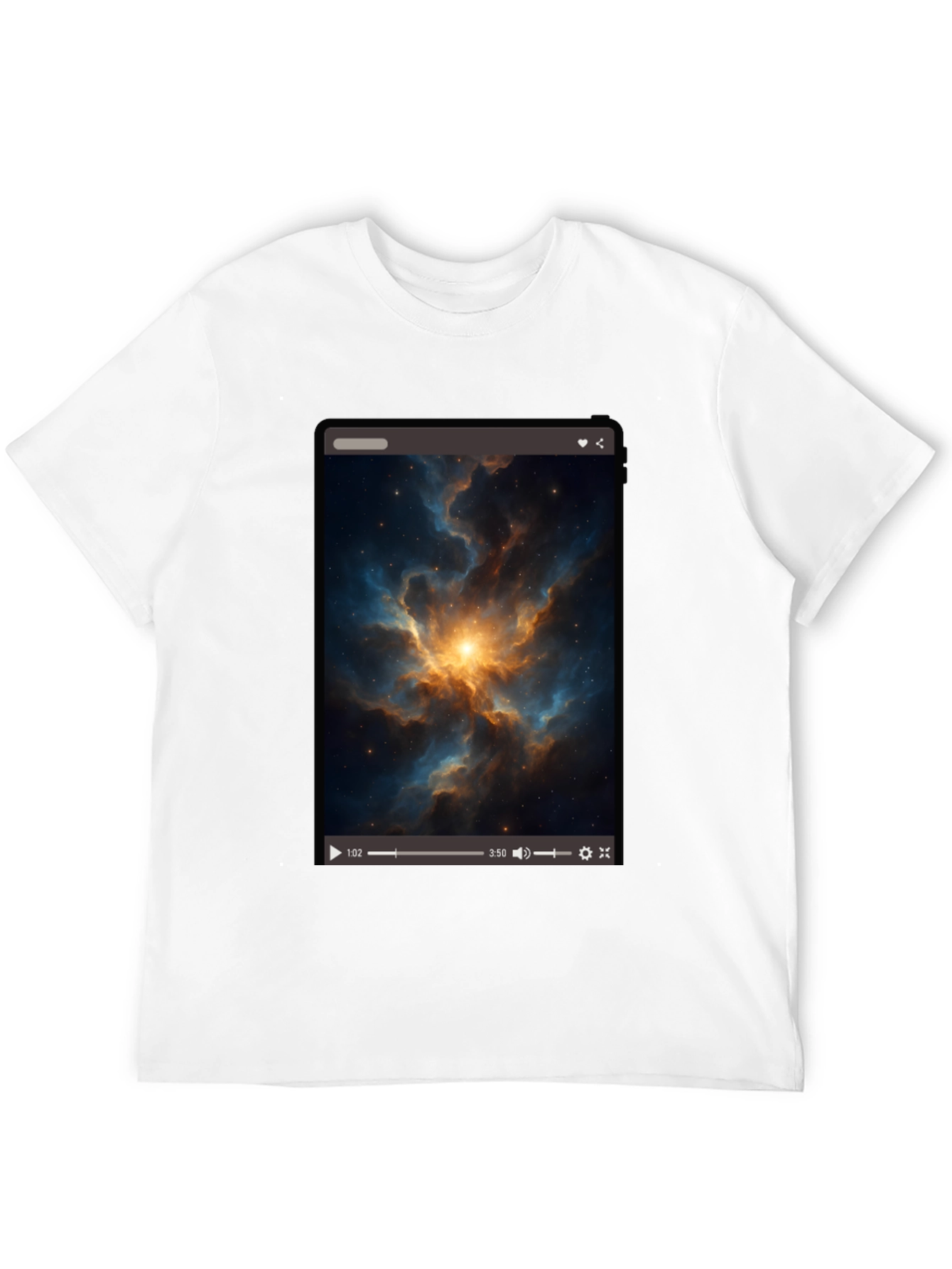 Nebula Video Screen Graphic Black T-Shirt