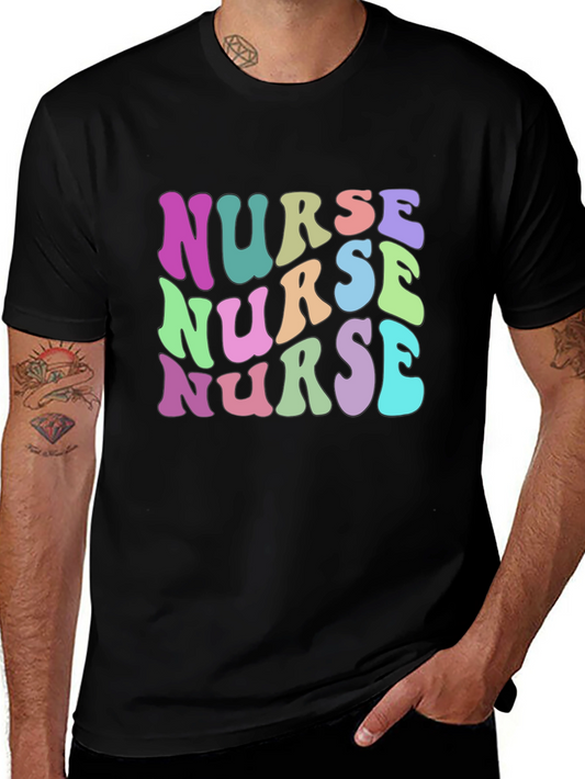 Nurse Retro Graphic Tee - Black