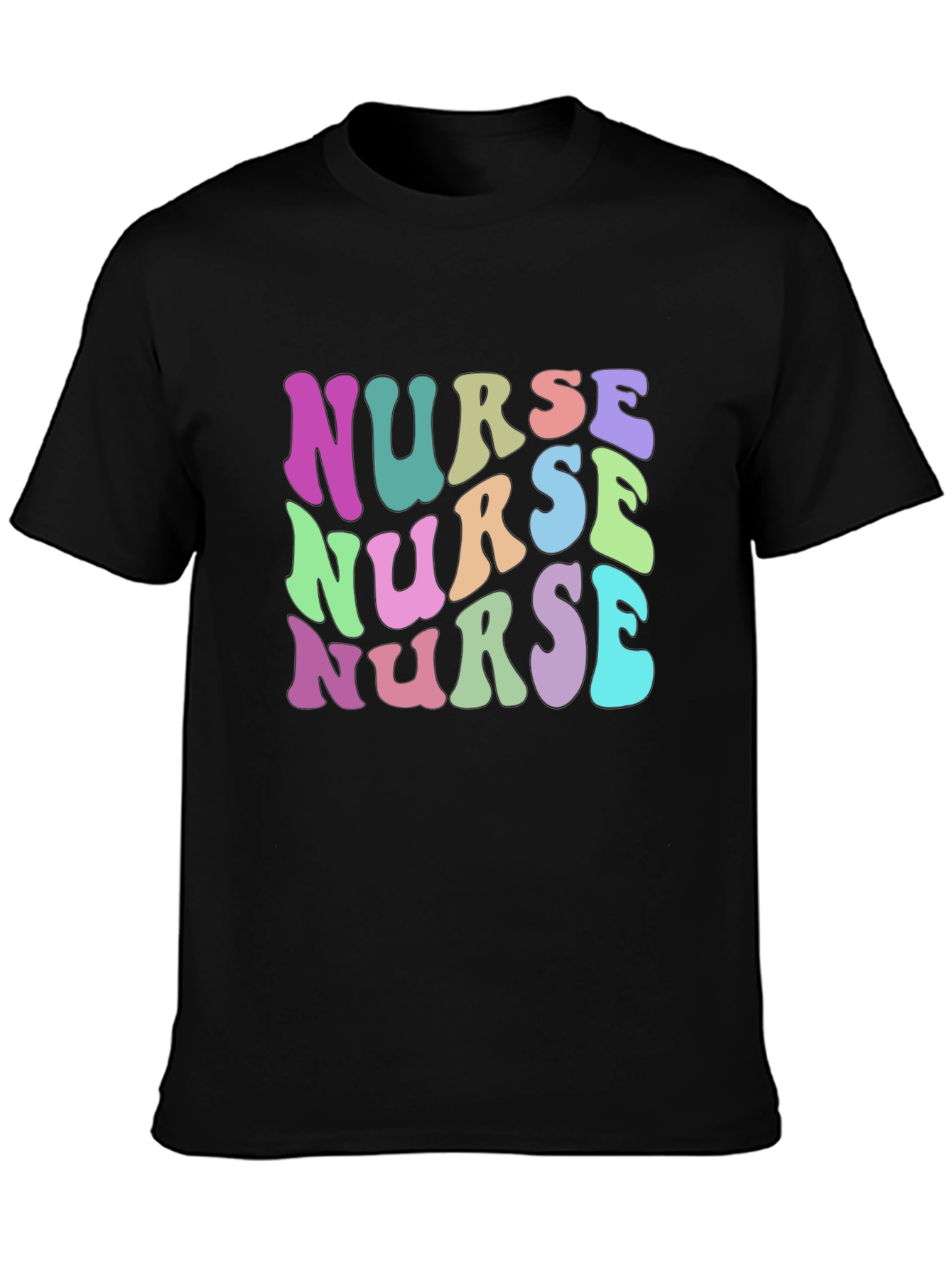 Nurse Retro Graphic Tee - Black