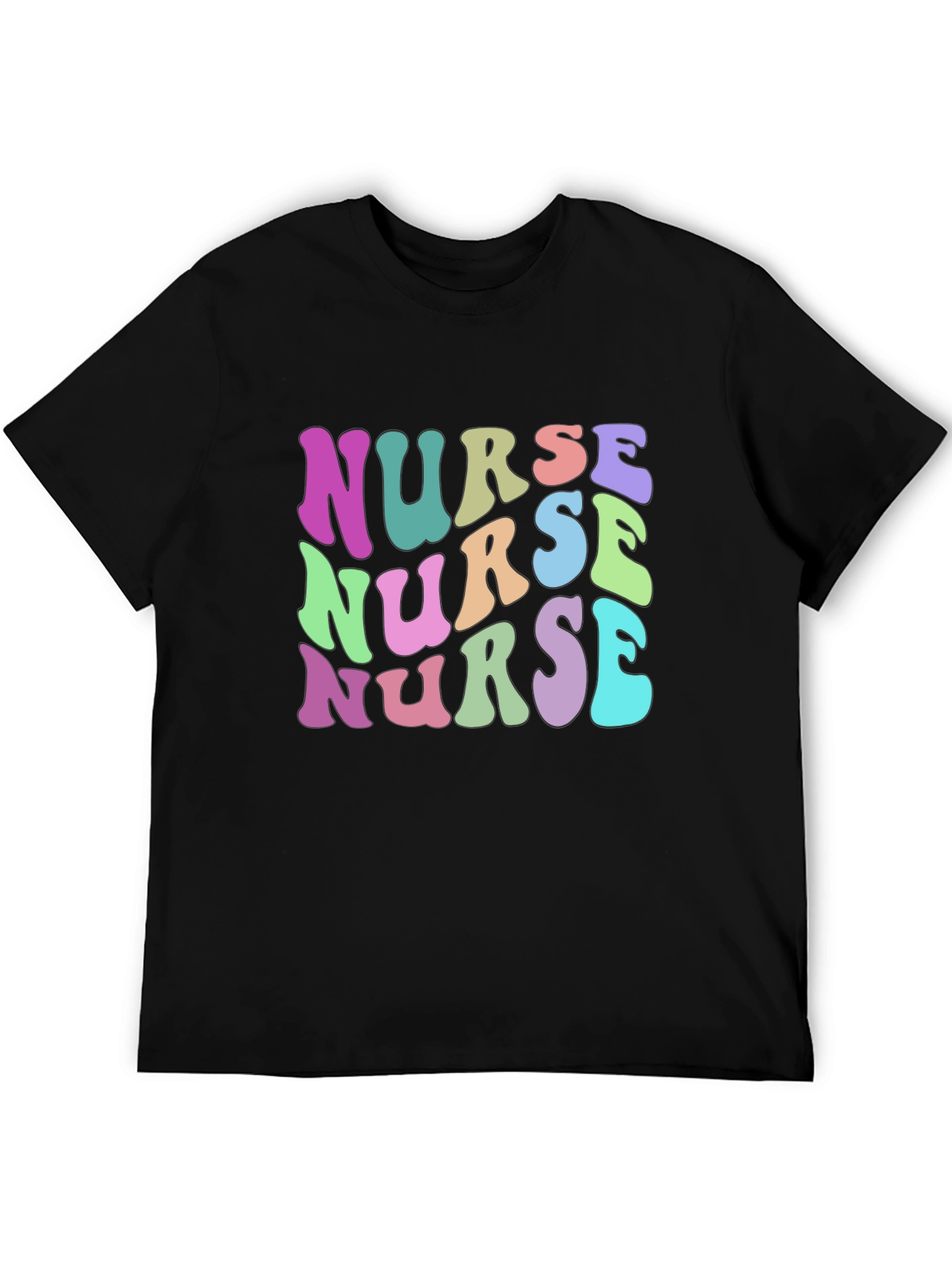 Nurse Retro Graphic Tee - Black