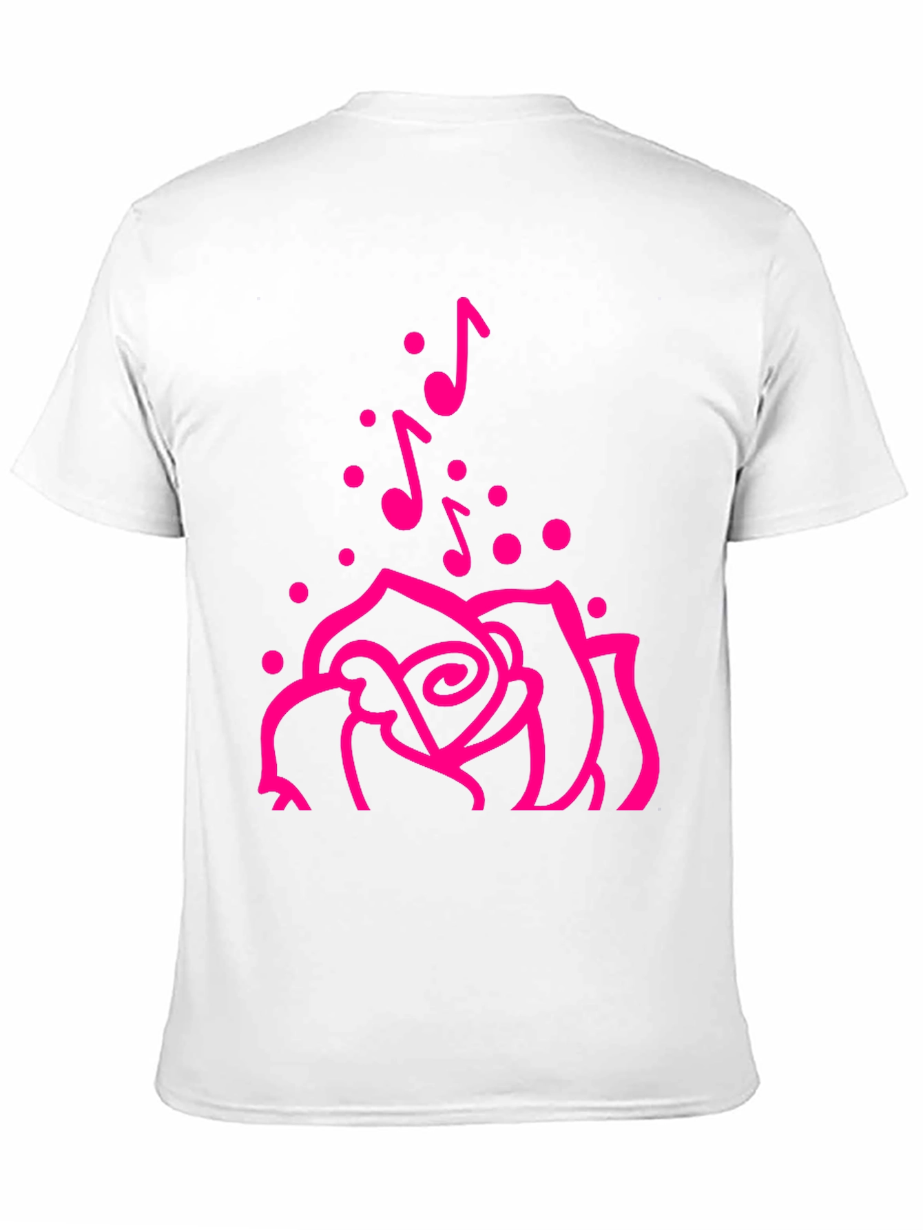 Rose and Music Notes Graphic Tee