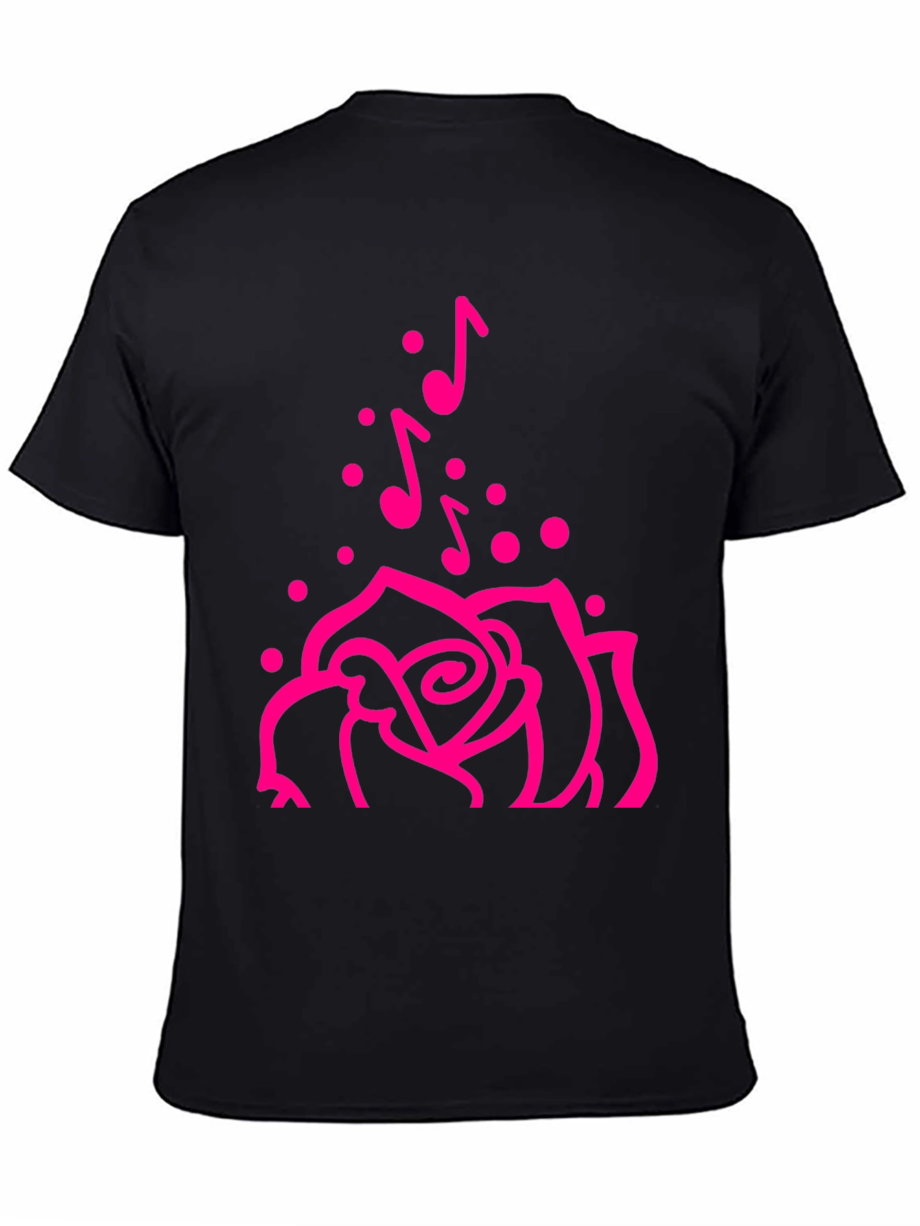 Rose and Music Notes Graphic Tee